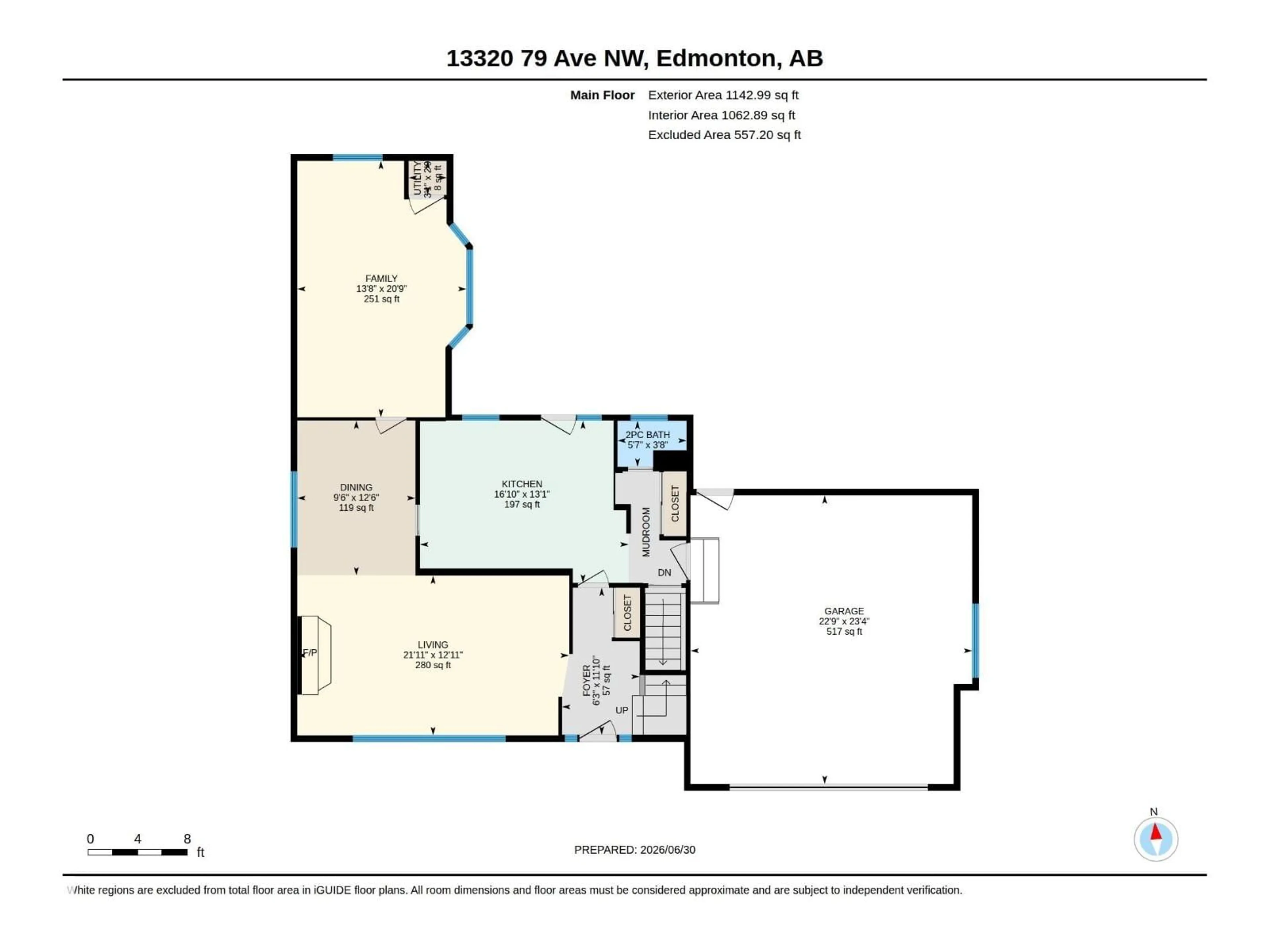 Floor plan for 13320 79 AV, Edmonton Alberta T5R3G5