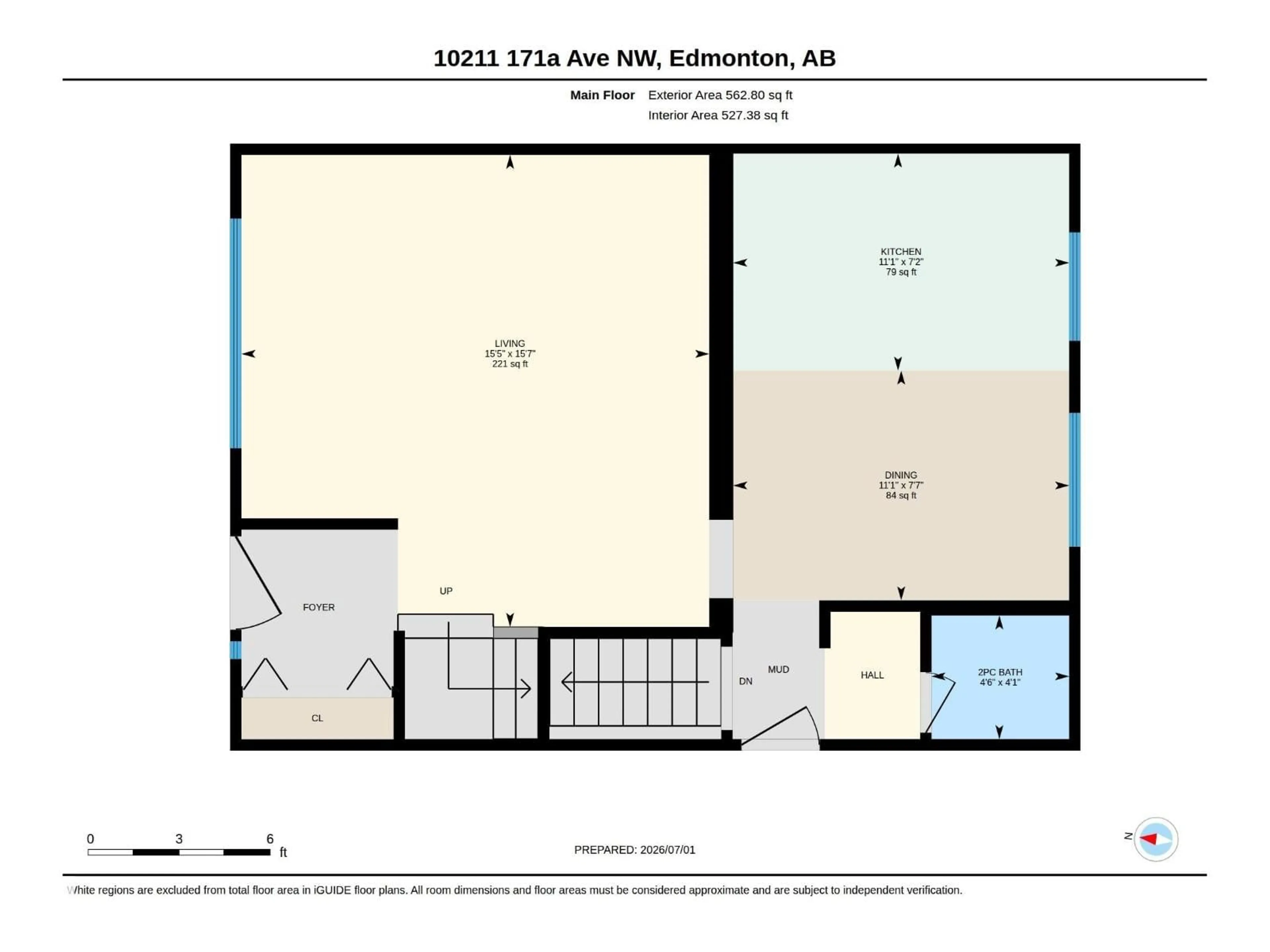 Floor plan for 10211 171A AV, Edmonton Alberta T5X4L3