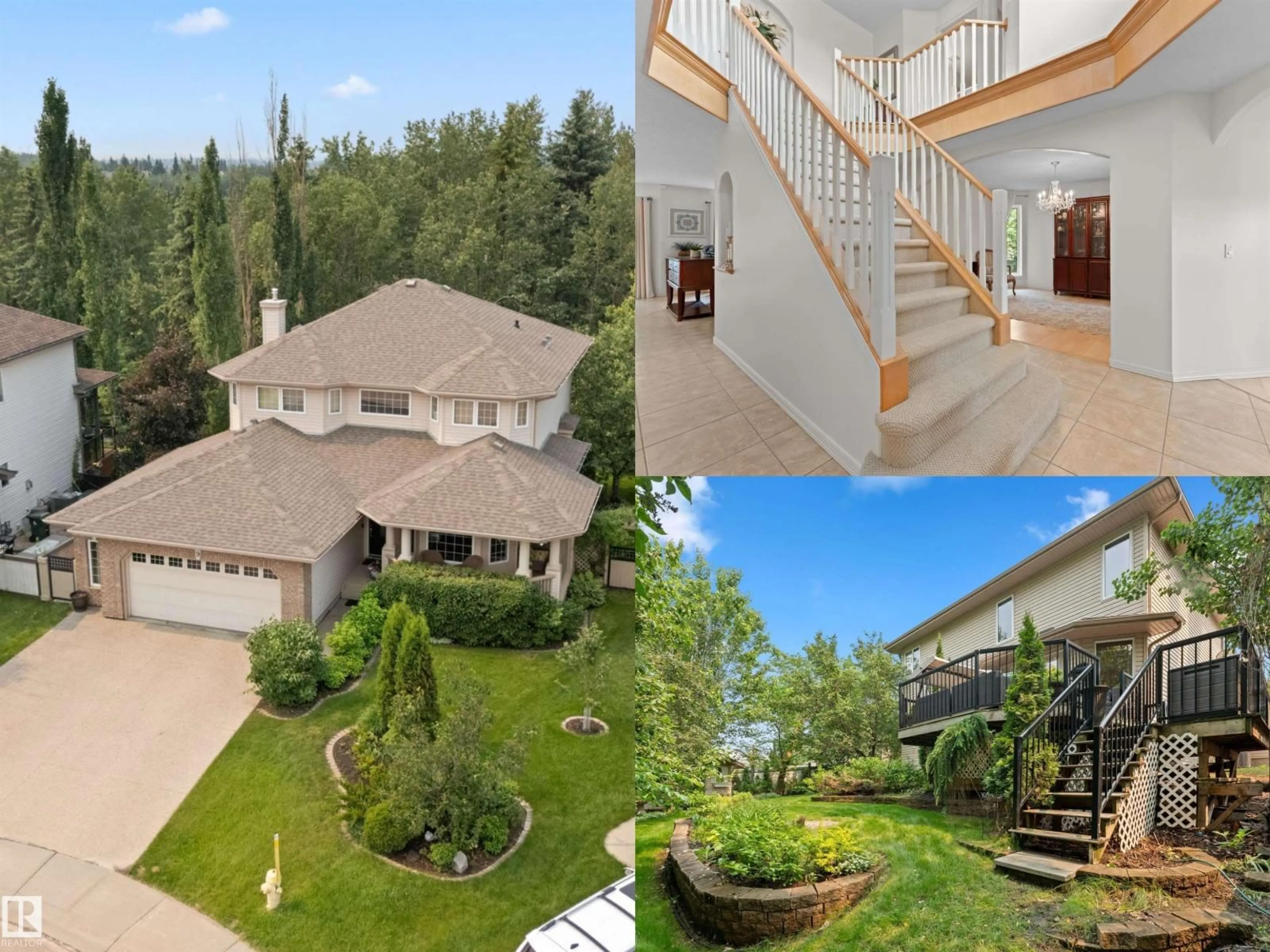 A pic from outside/outdoor area/front of a property/back of a property/a pic from drone, mountain view for 9 CREEKSIDE CL, Spruce Grove Alberta T7X4N9