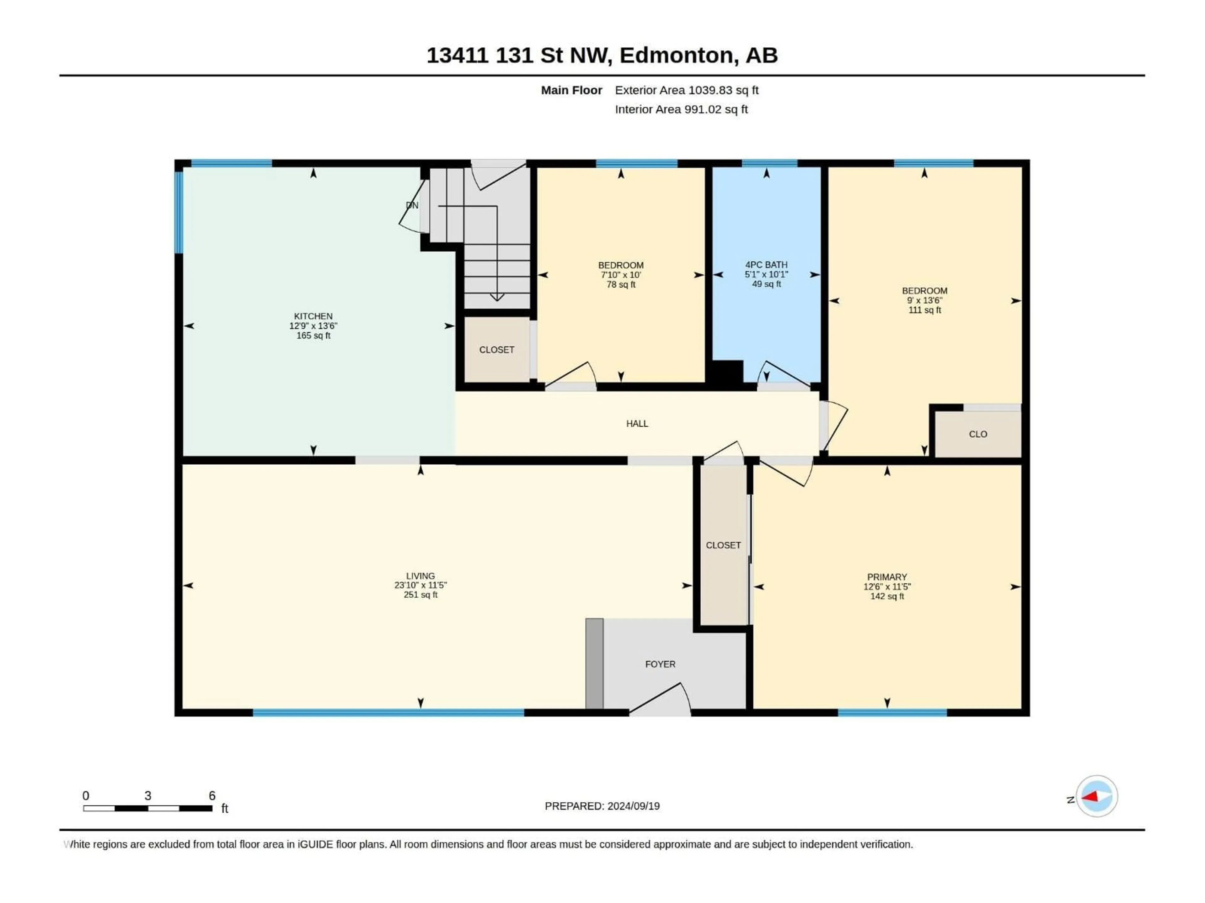 Floor plan for 13411 131 ST, Edmonton Alberta T5L1N8