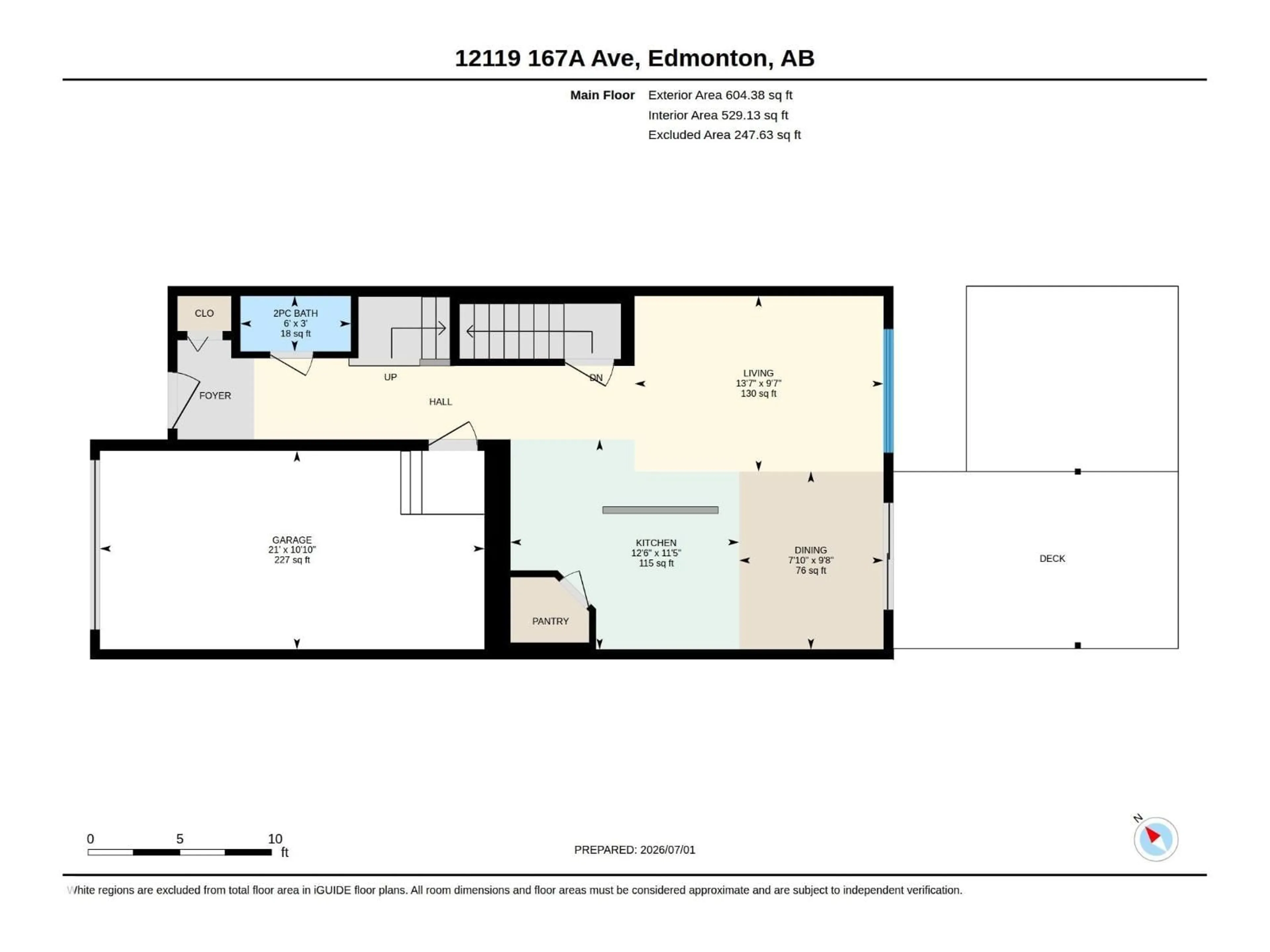 Floor plan for 12119 167A AV, Edmonton Alberta T5X0G4
