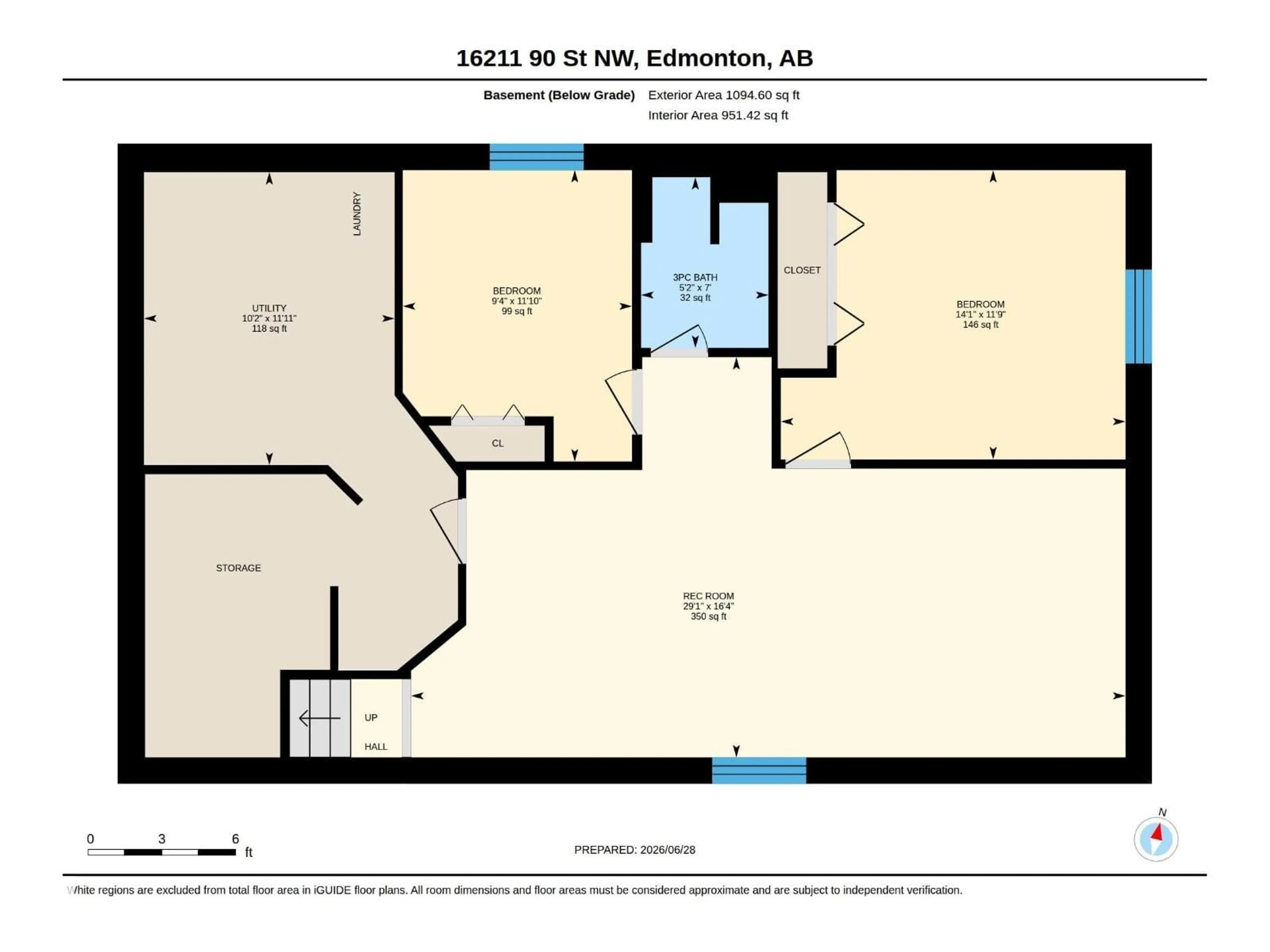 Floor plan for 16211 90 ST, Edmonton Alberta T5Z3P5