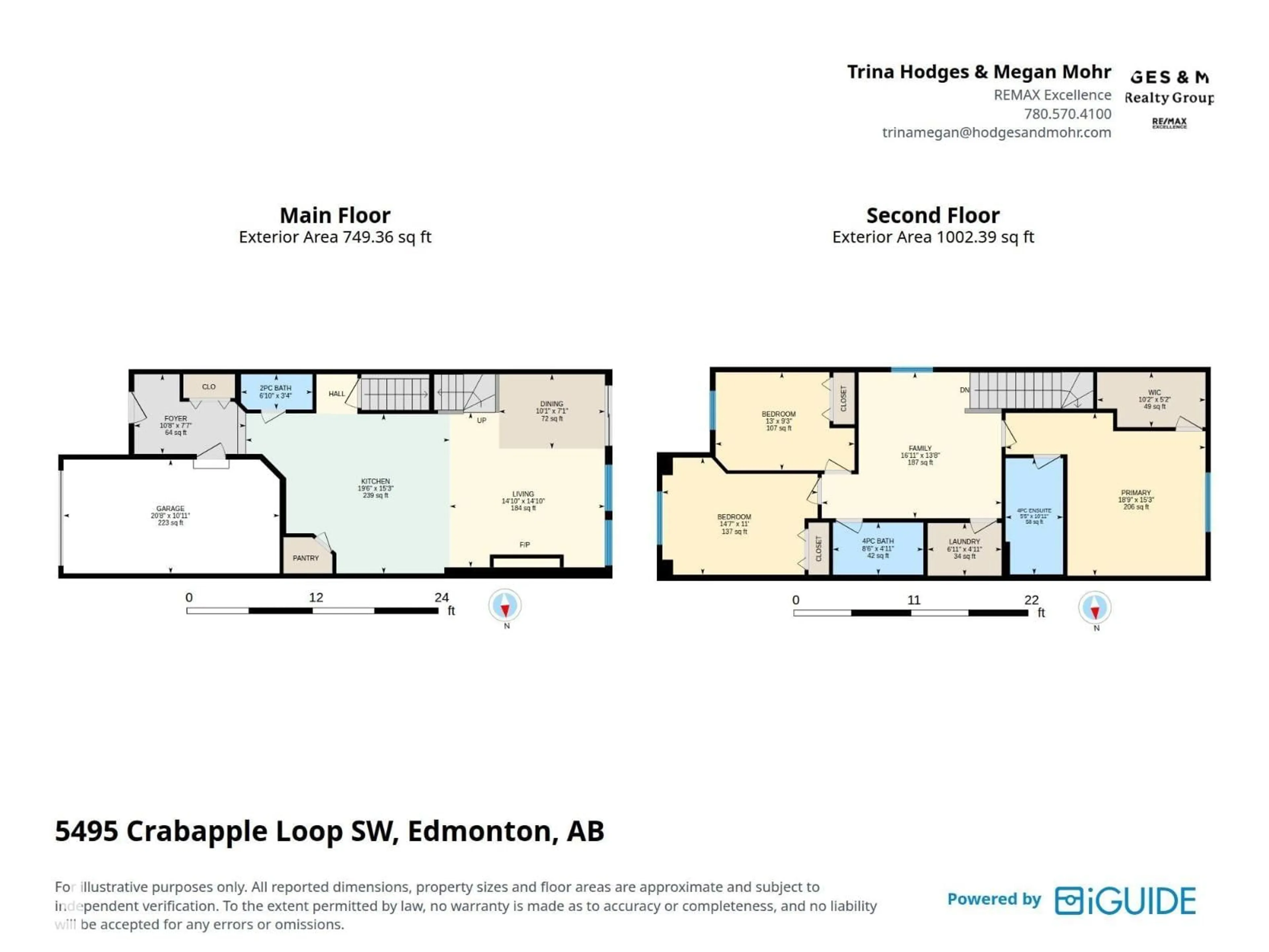 Floor plan for SW SW - 5495 CRABAPPLE LO, Edmonton Alberta T6X1S5