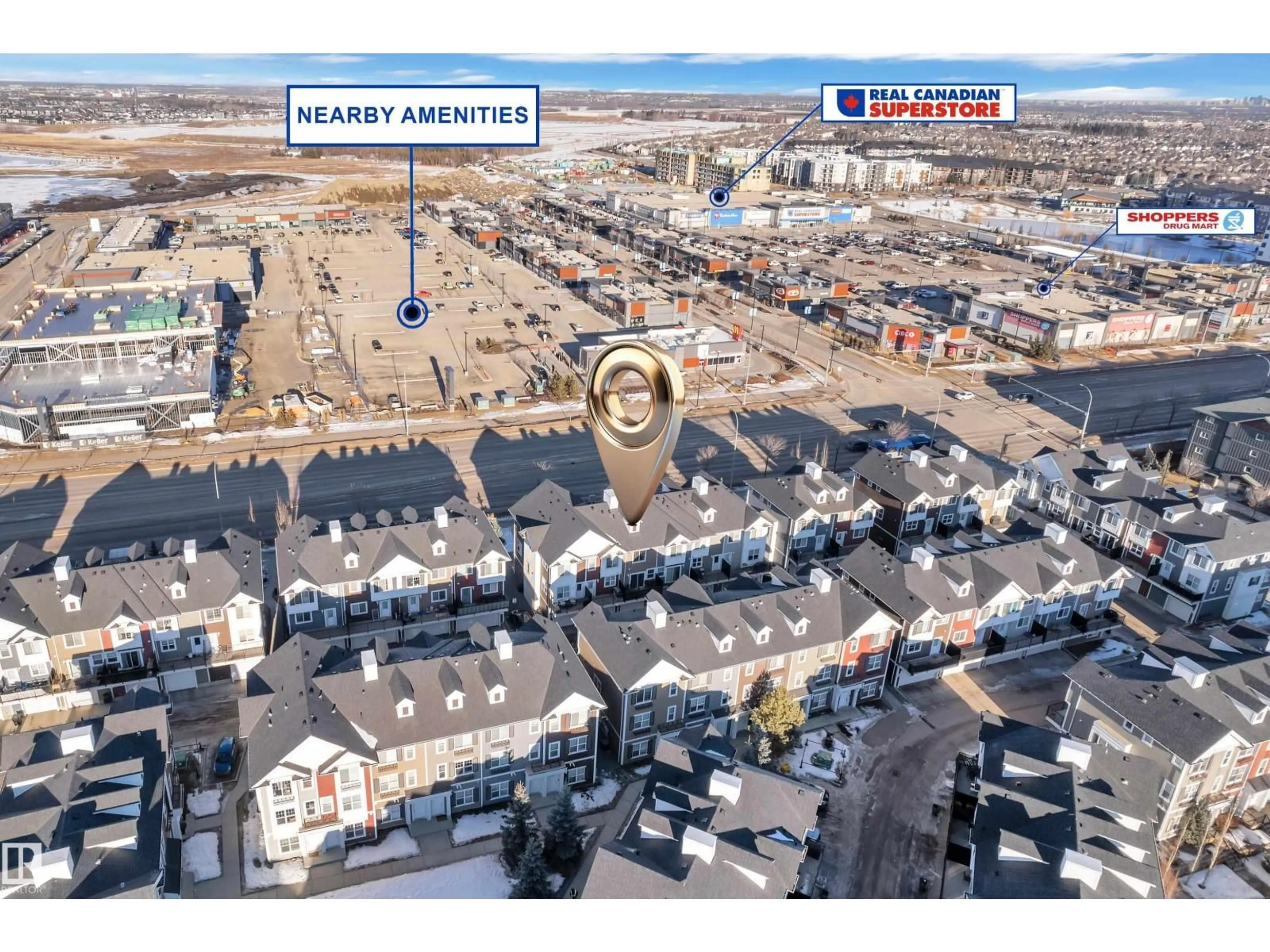 A pic from outside/outdoor area/front of a property/back of a property/a pic from drone, unknown for 15 - 2803 JAMES MOWATT TR, Edmonton Alberta T6W2P5