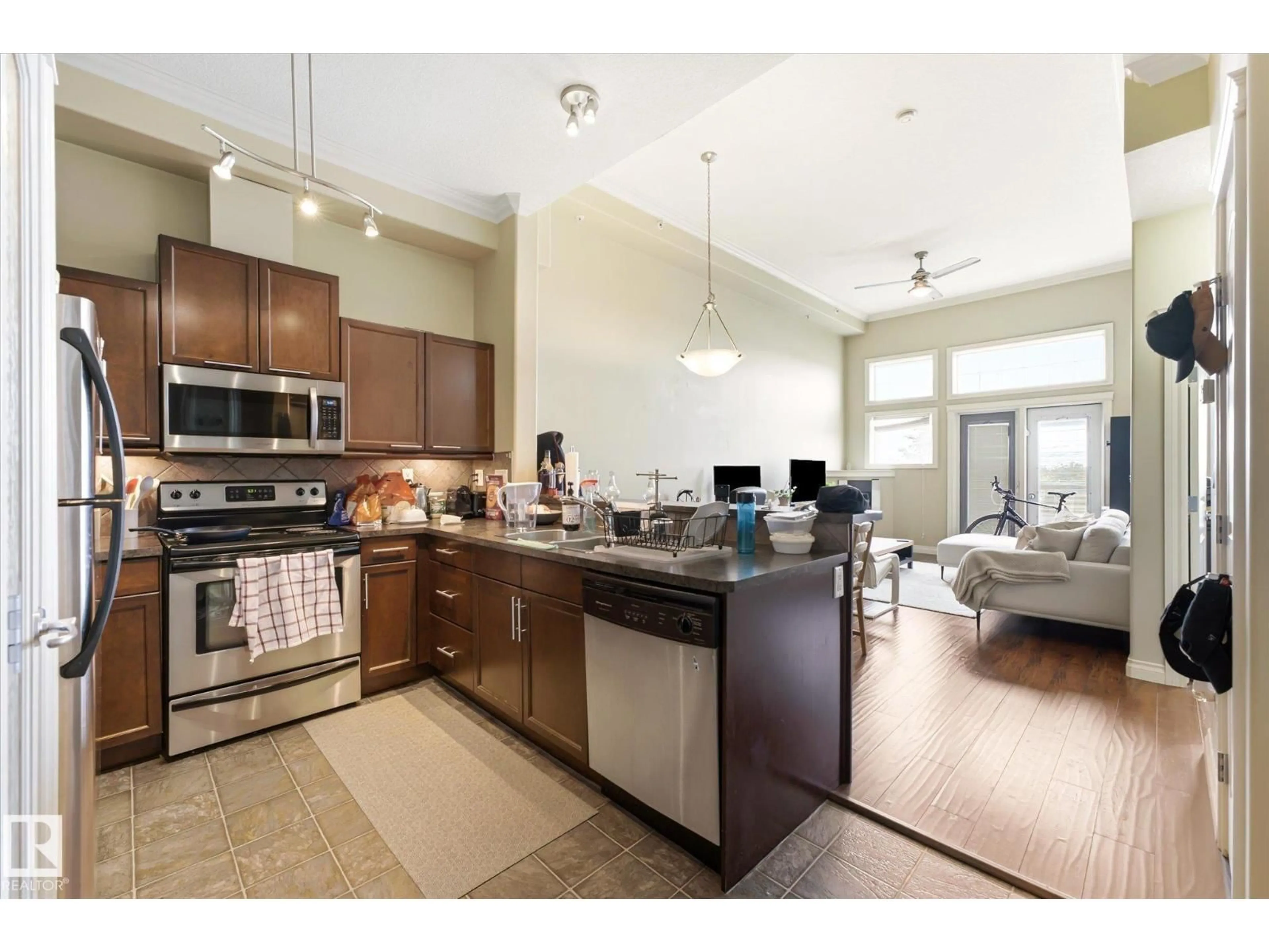 Open concept kitchen, unknown for #402 - 10121 80 AV, Edmonton Alberta T6E0B9