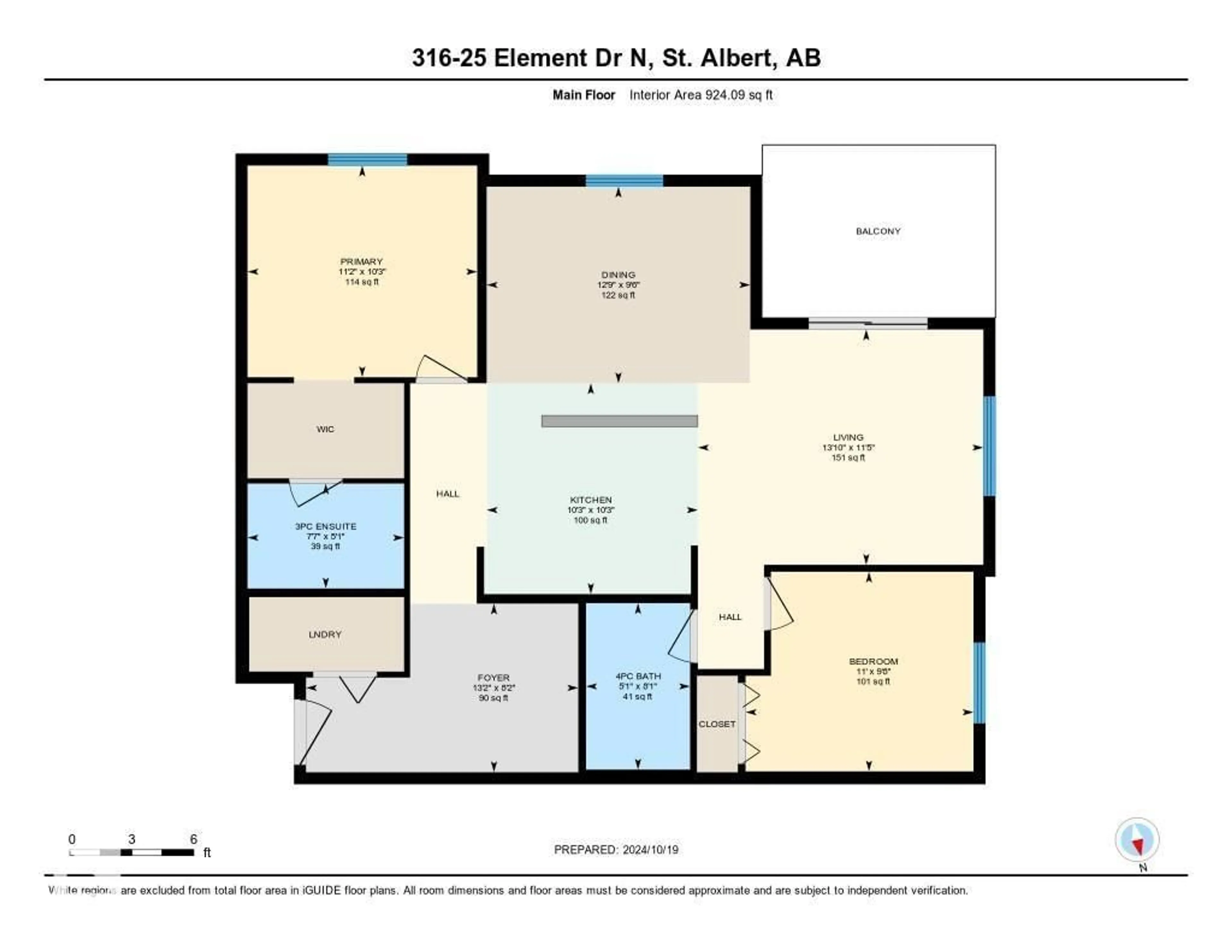 Floor plan for N - 316 25 ELEMENT DR, St. Albert Alberta T8N7S1