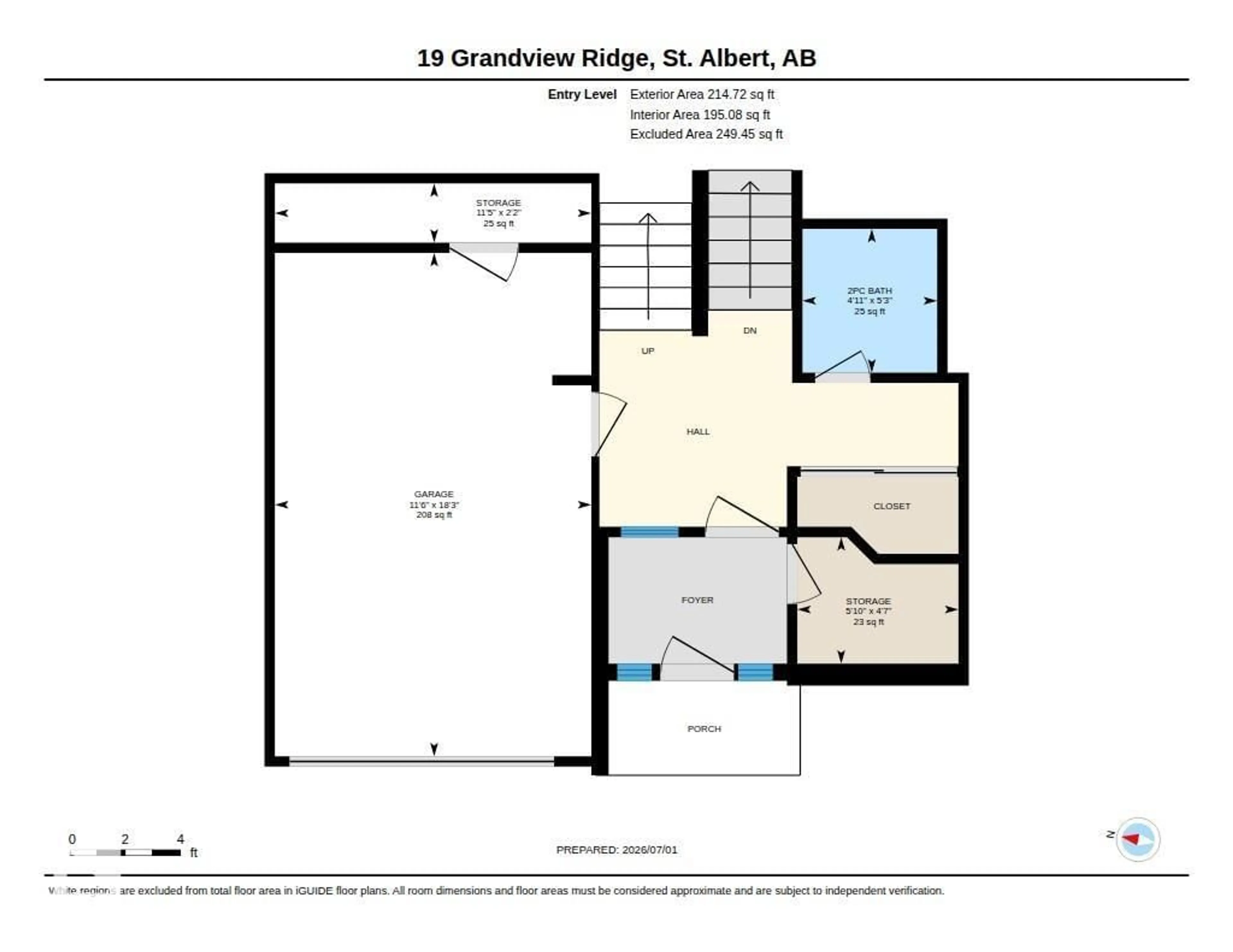 Floor plan for 19 GRANDVIEW RG, St. Albert Alberta T8N1T3
