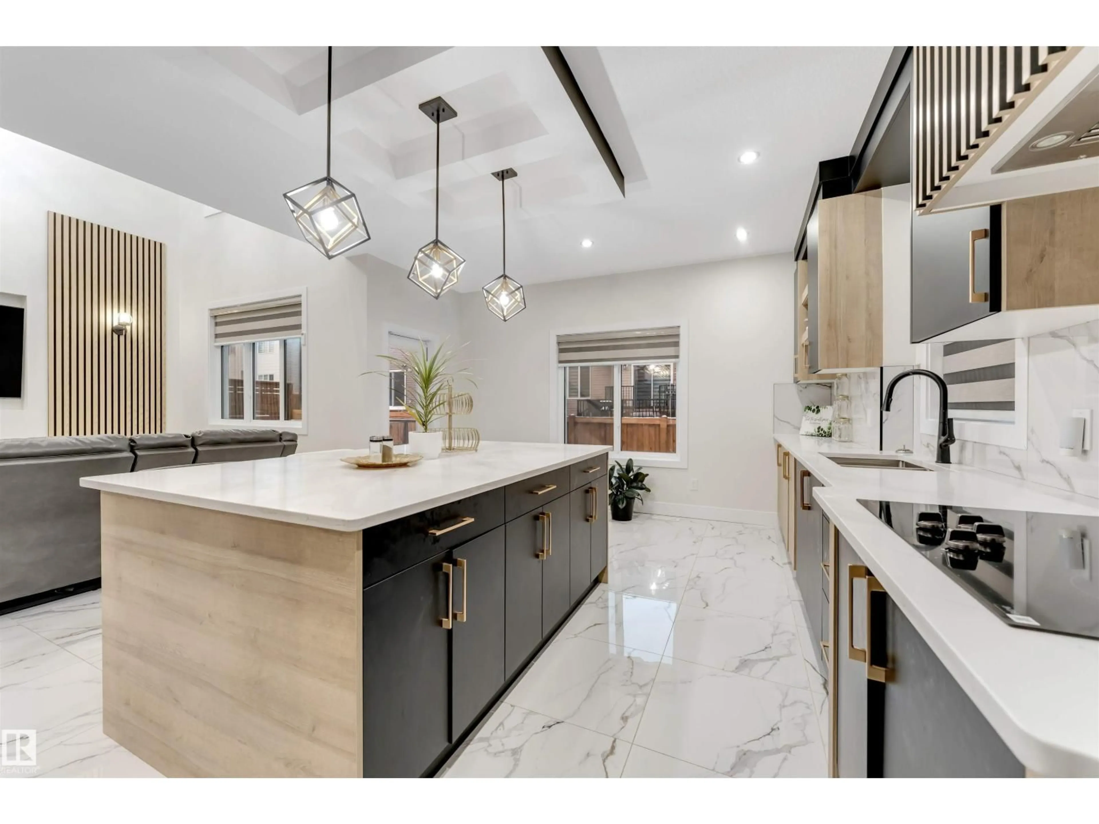 Open concept kitchen, ceramic/tile floor for 16916 47 ST, Edmonton Alberta T5Y4J5