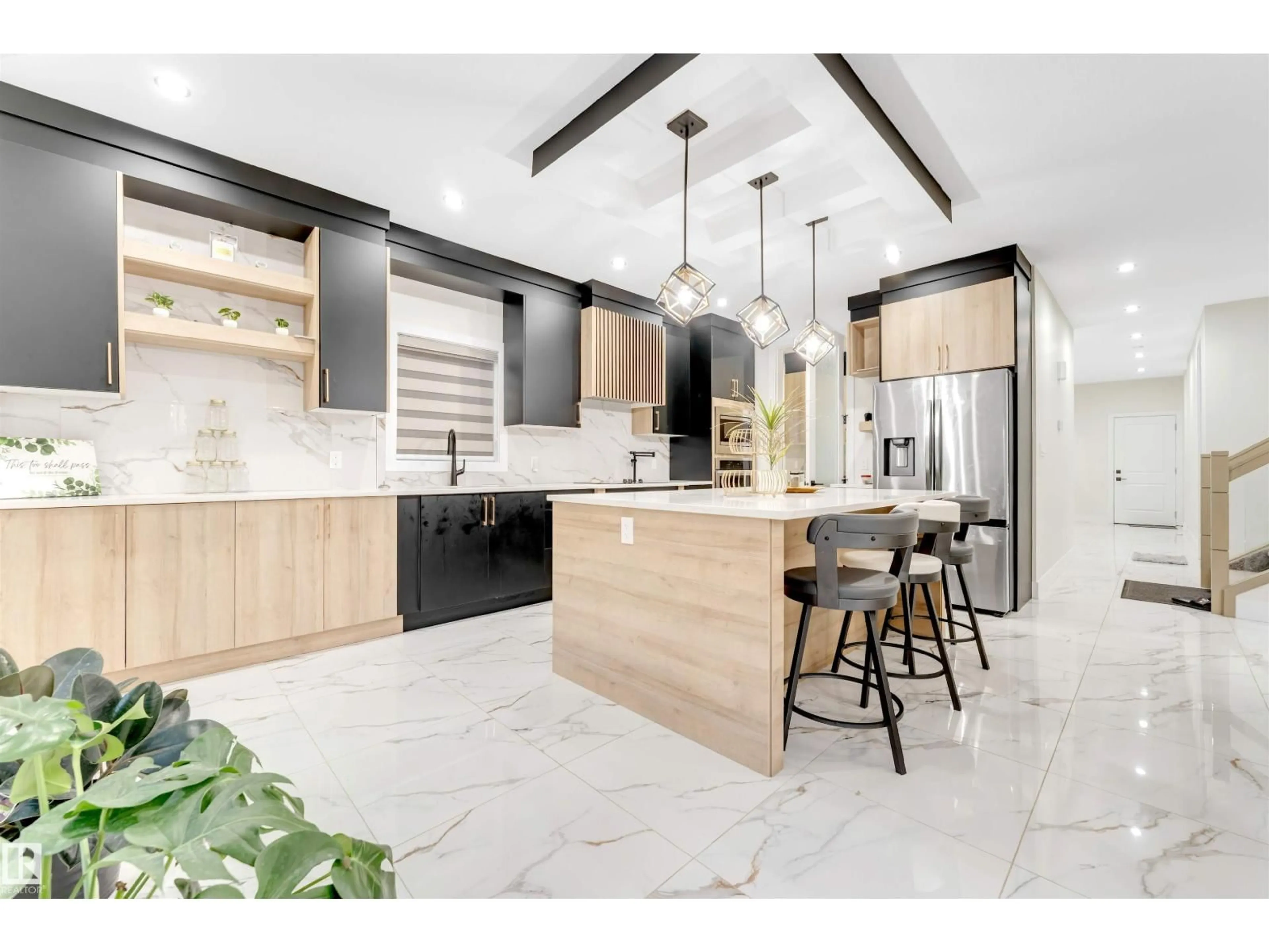 Contemporary kitchen, ceramic/tile floor for 16916 47 ST, Edmonton Alberta T5Y4J5