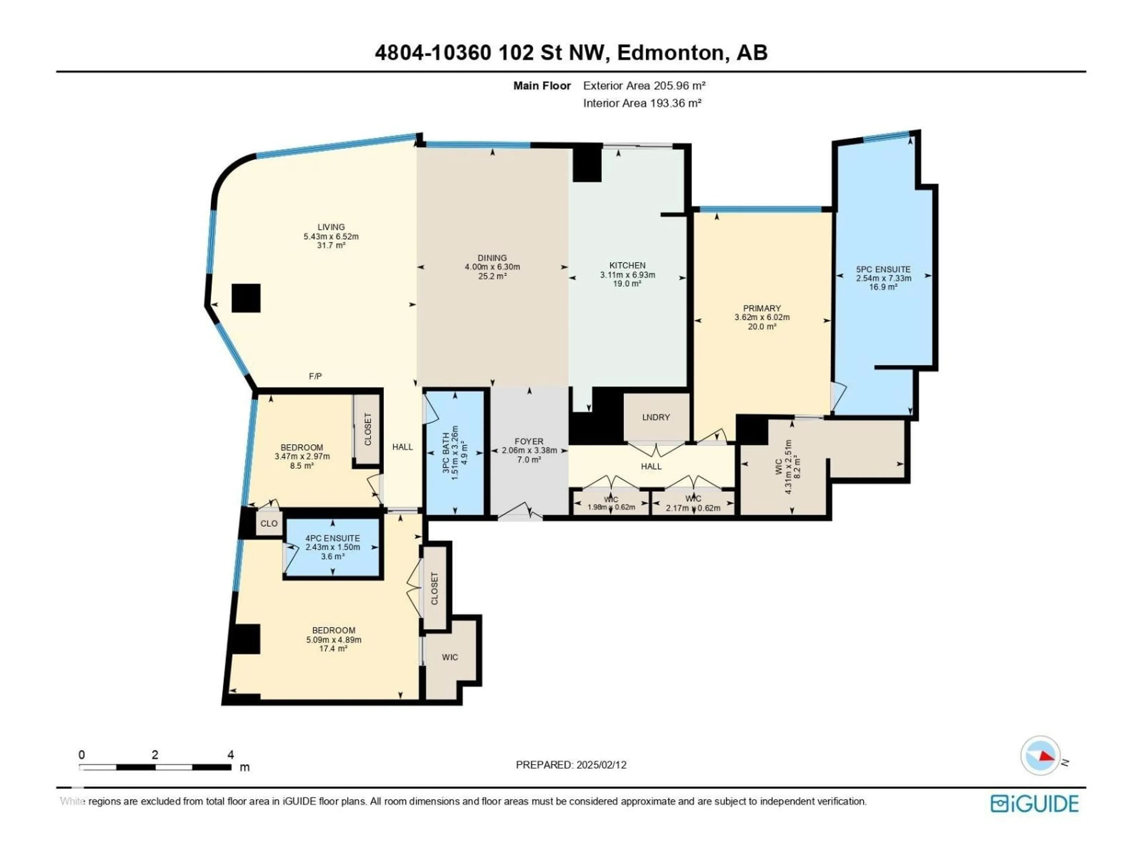 Floor plan for 10360 - 4804 102 ST, Edmonton Alberta T5J0K6