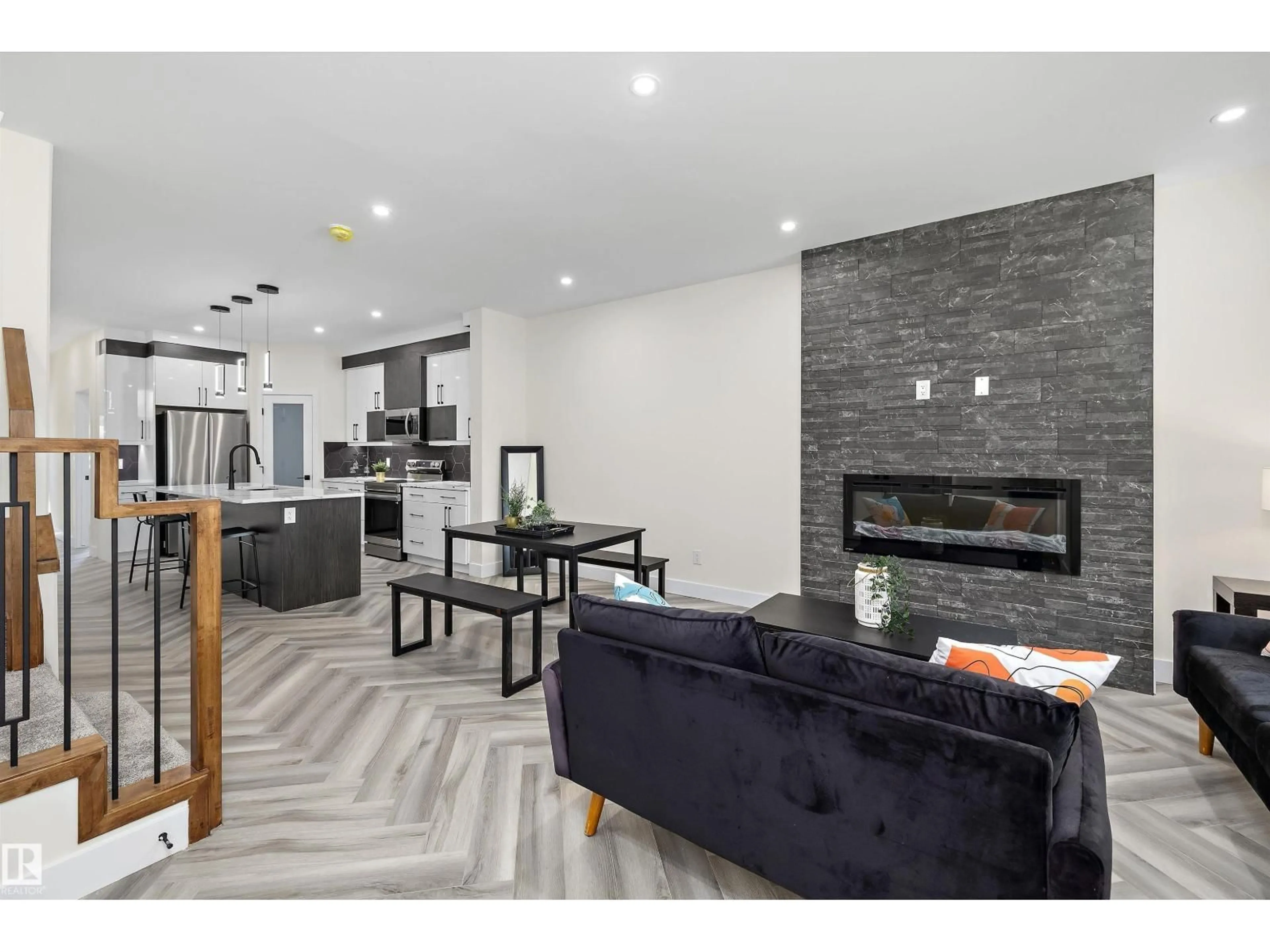 Living room with furniture, unknown for 8319 81 AV, Edmonton Alberta T6C0W1