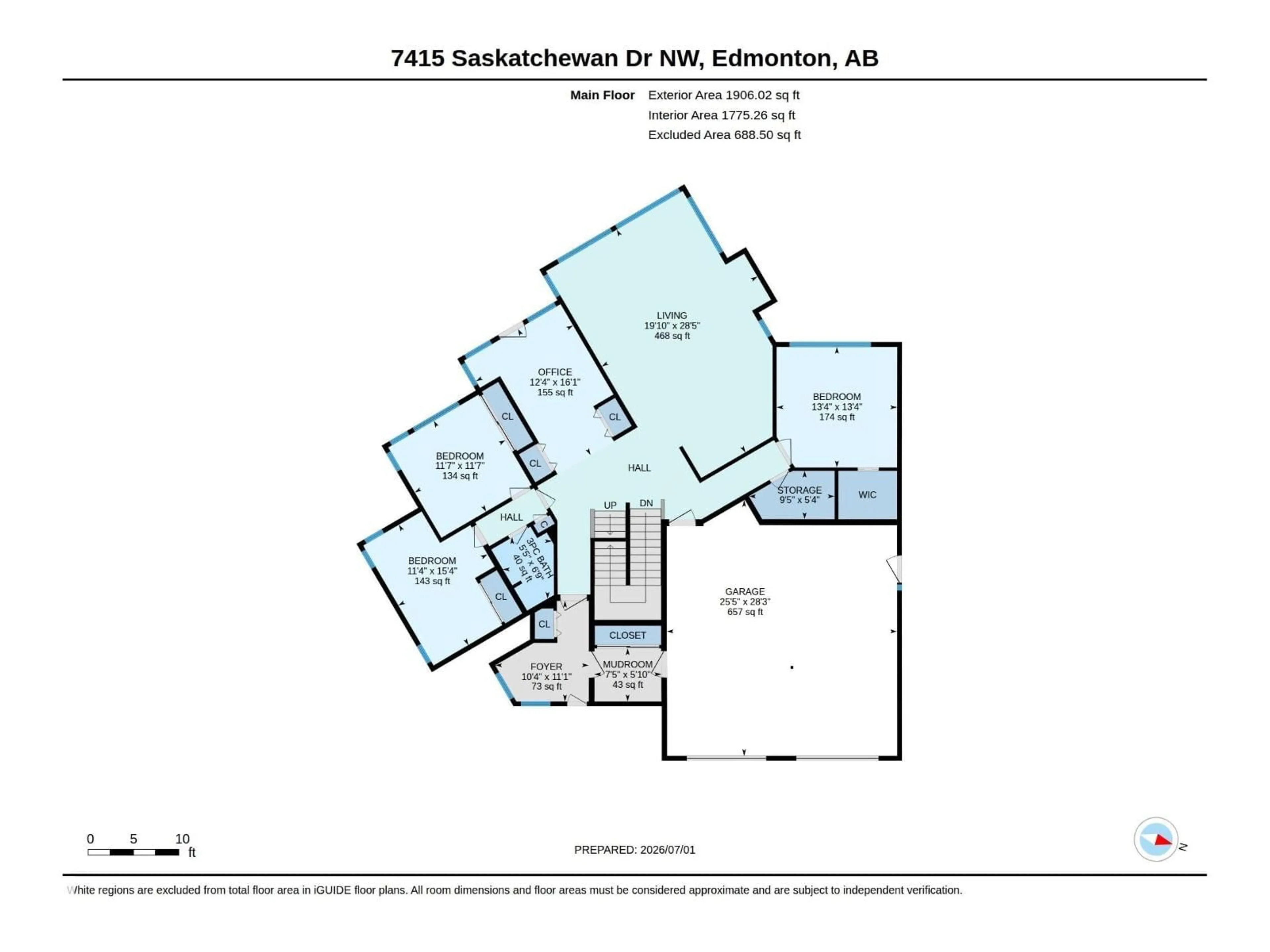 Floor plan for 7415 SASKATCHEWAN DR, Edmonton Alberta T6G2A5