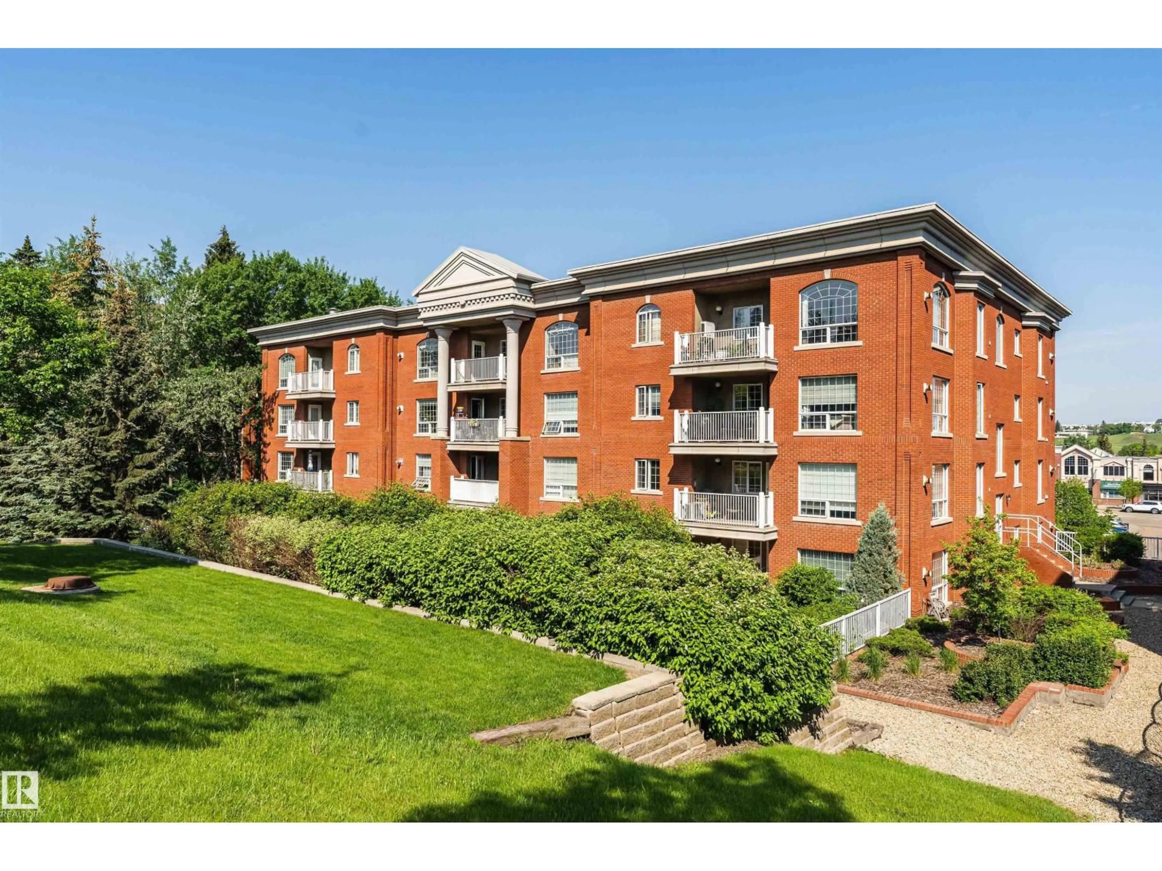 A pic from outside/outdoor area/front of a property/back of a property/a pic from drone, building for #304 - 20 ST JOSEPH ST, St. Albert Alberta T8N6M5
