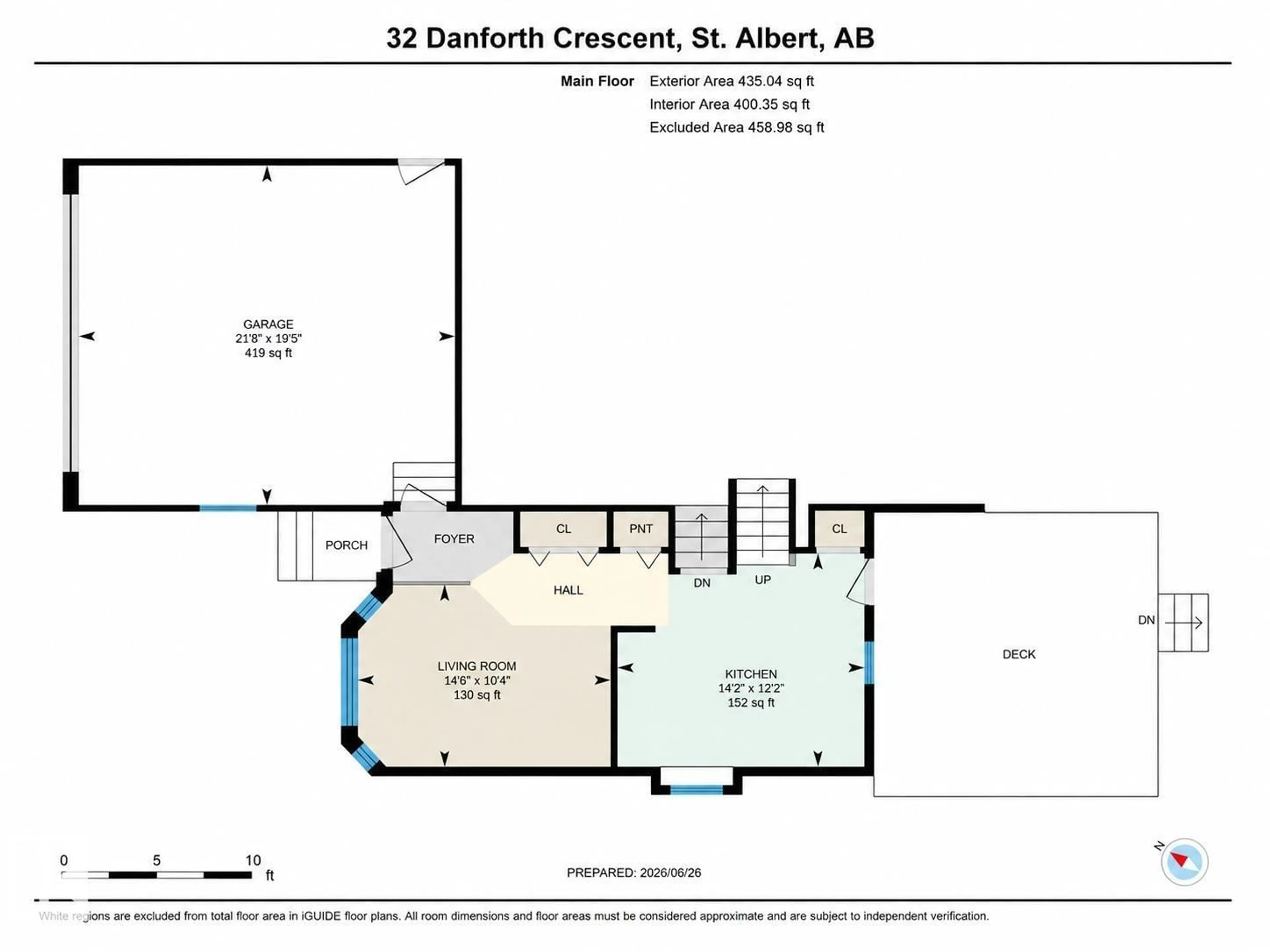 Floor plan for 32 DANFORTH CR, St. Albert Alberta T8N4W9