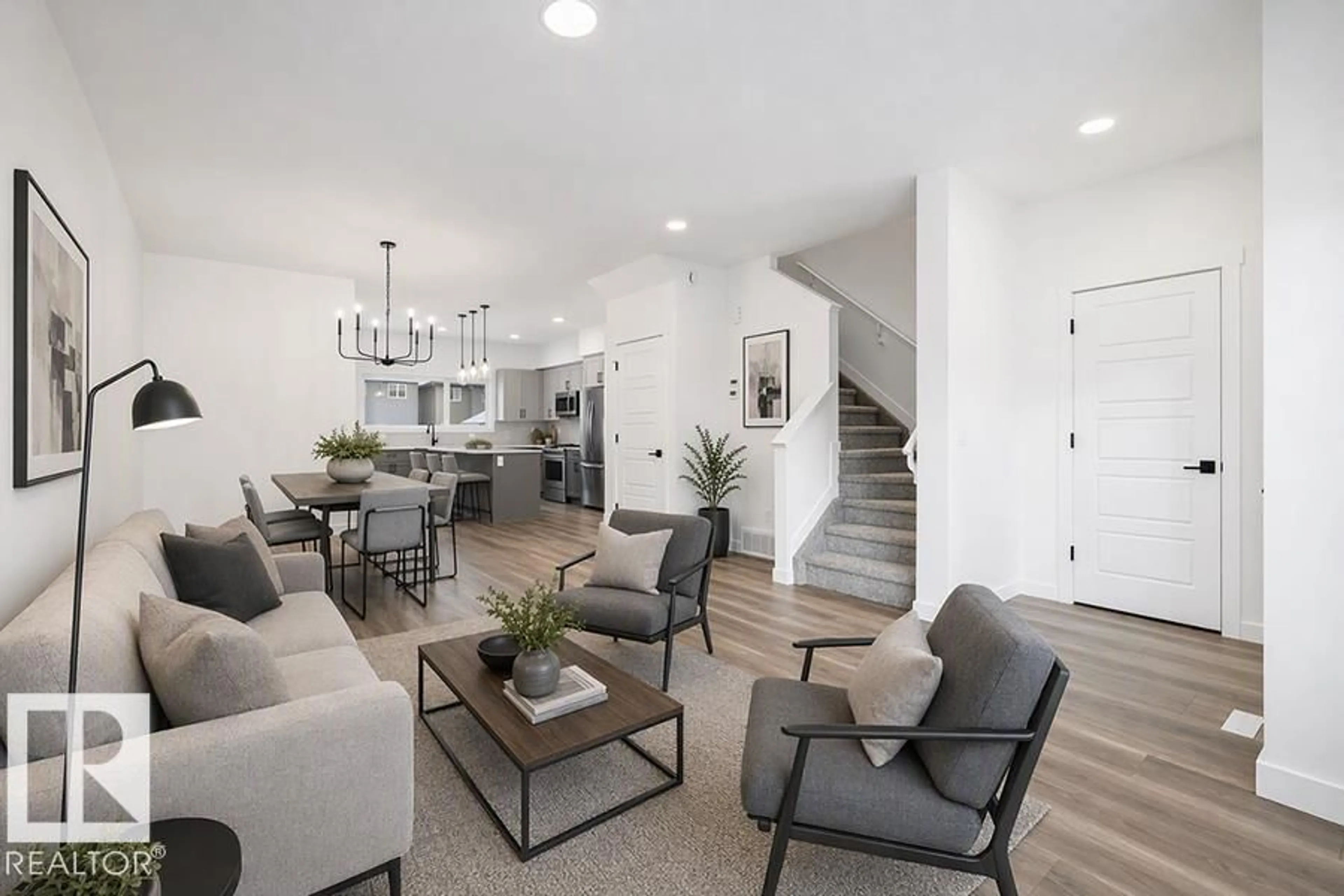 Living room with furniture, unknown for NW - 18924 28 AV, Edmonton Alberta T6M3H9
