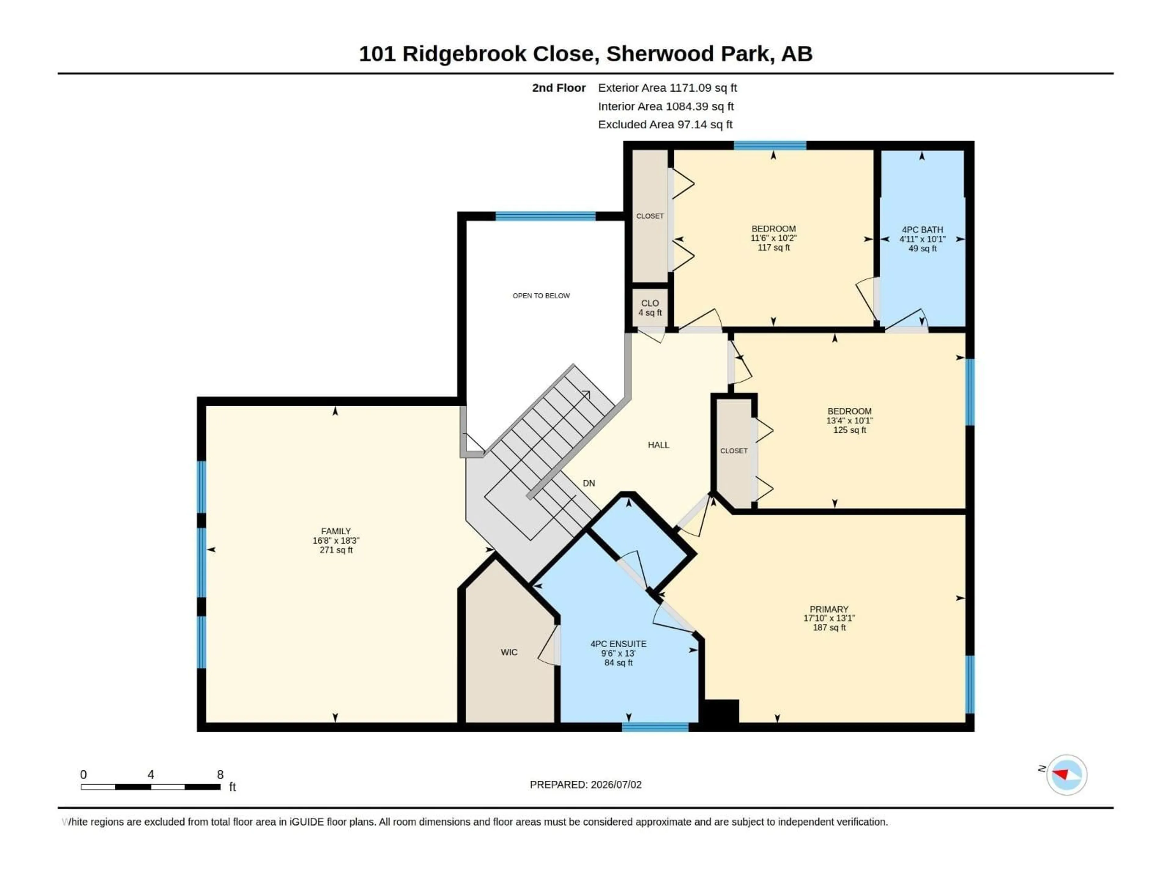 Floor plan for 101 RIDGEBROOK CL, Sherwood Park Alberta T8A6L9