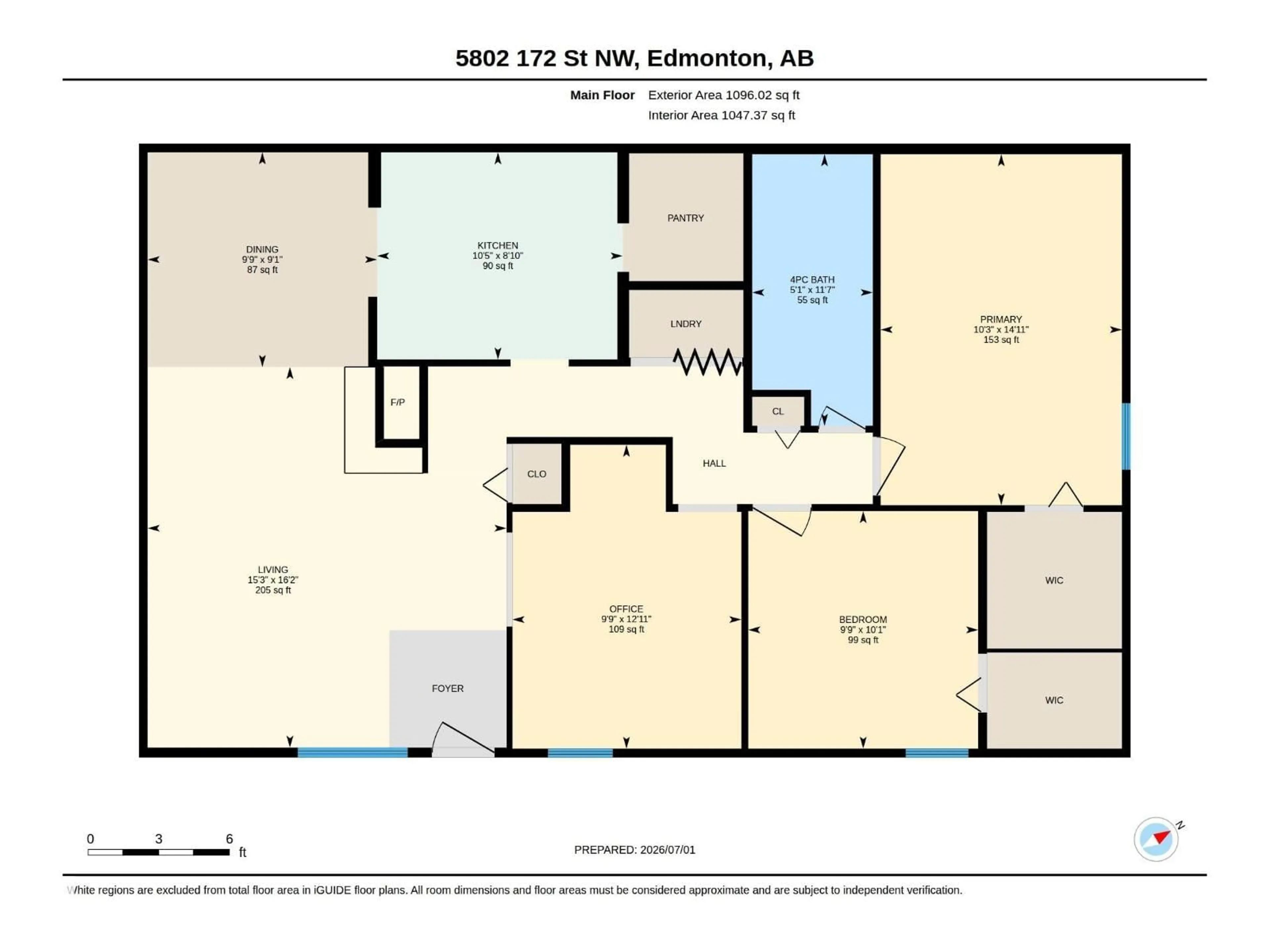 Floor plan for NW - 5802 172 ST, Edmonton Alberta T6M1B4
