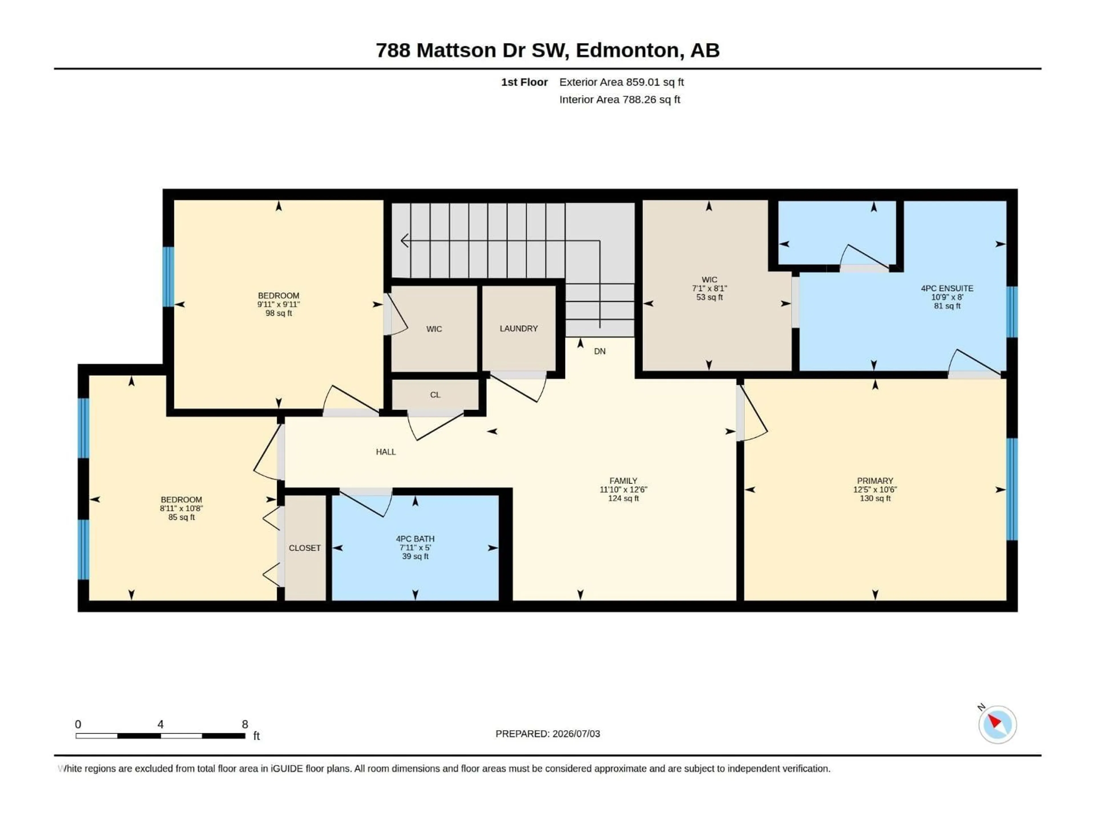 Floor plan for 788 MATTSON DR, Edmonton Alberta T6X1A3