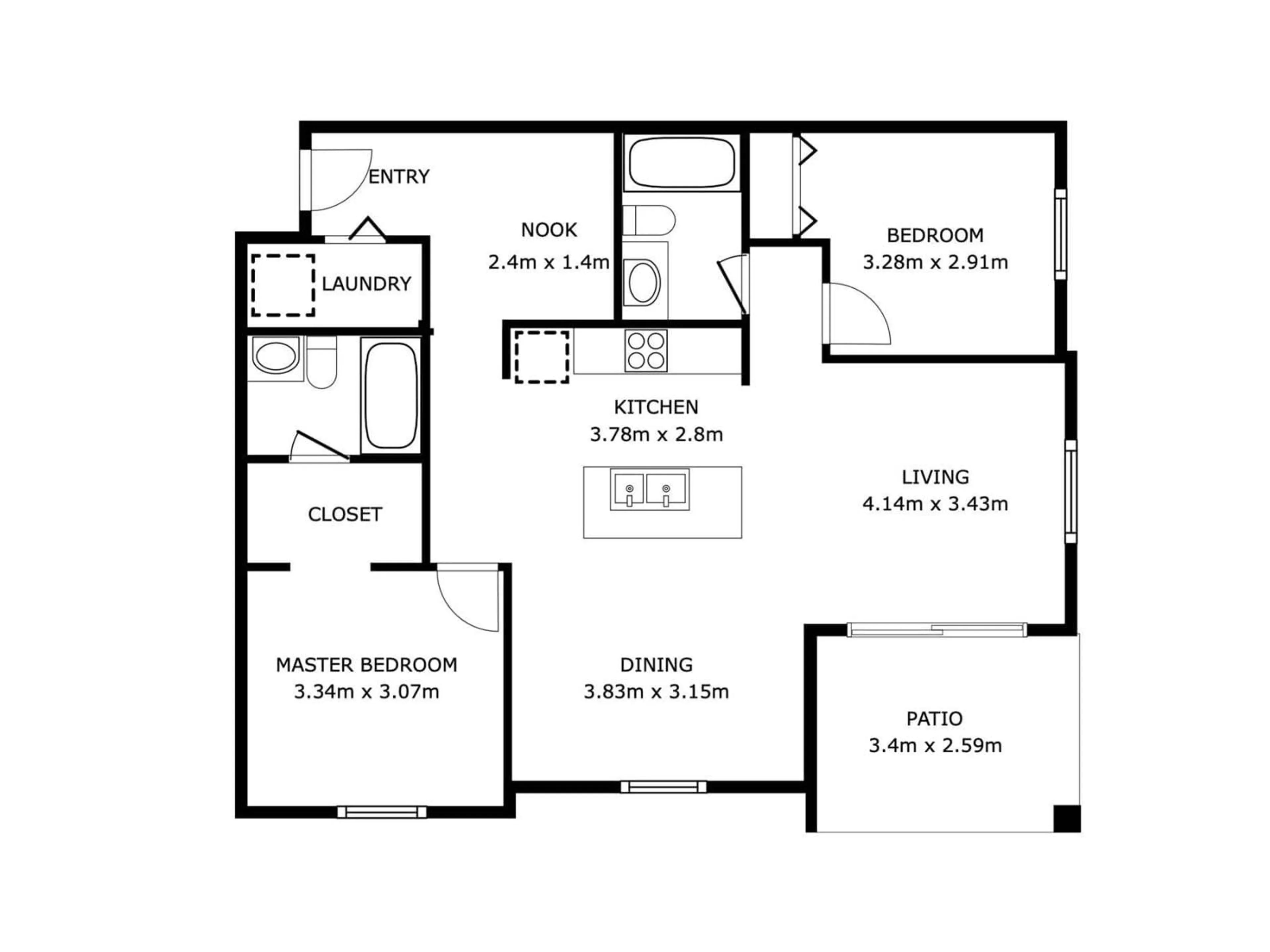 Floor plan for #102 - 25 ELEMENT DR, St. Albert Alberta T8N7S1