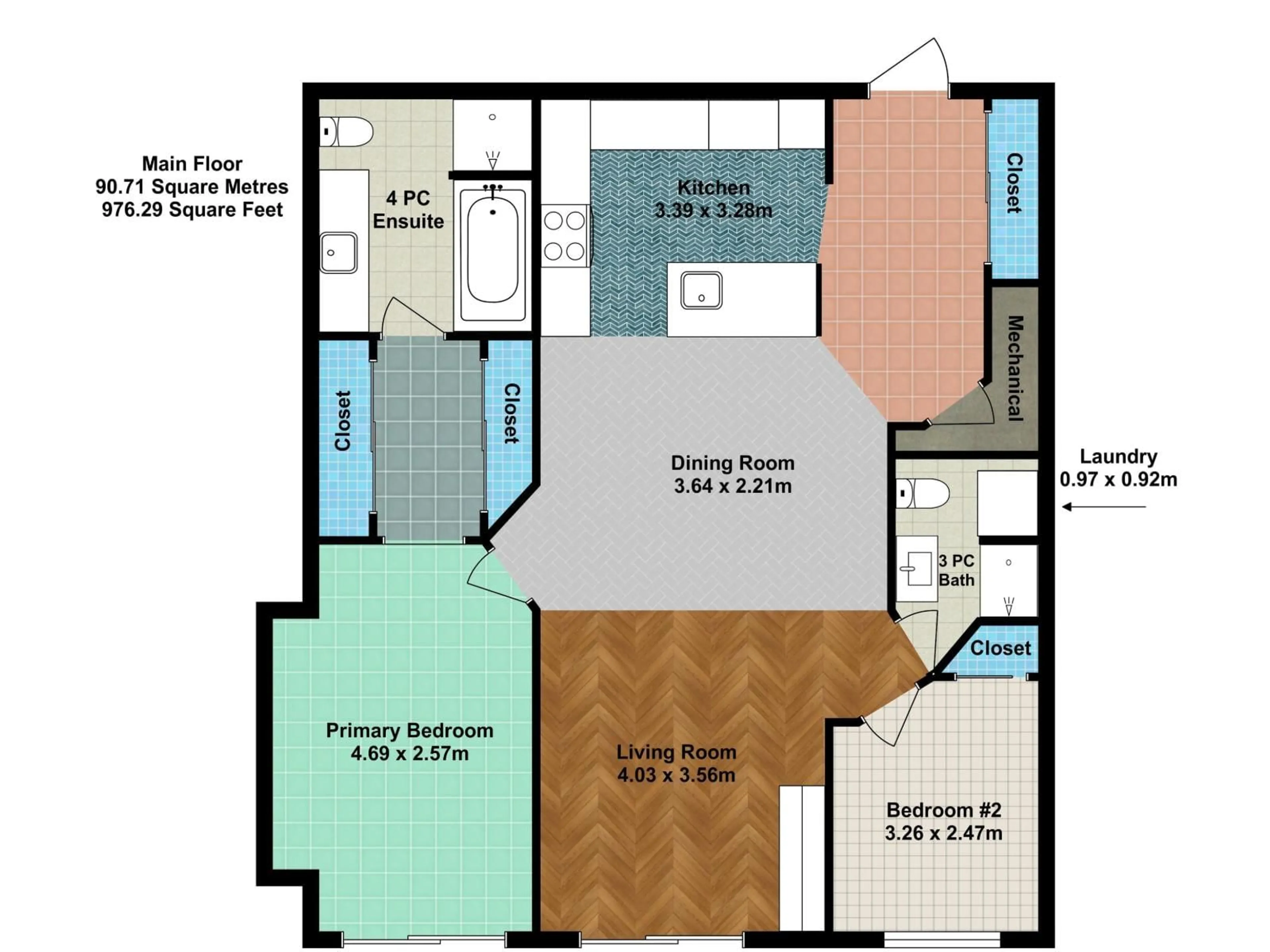 Floor plan for 607 11111 82 AVENUE AVENUE, Edmonton Alberta T6G0T3