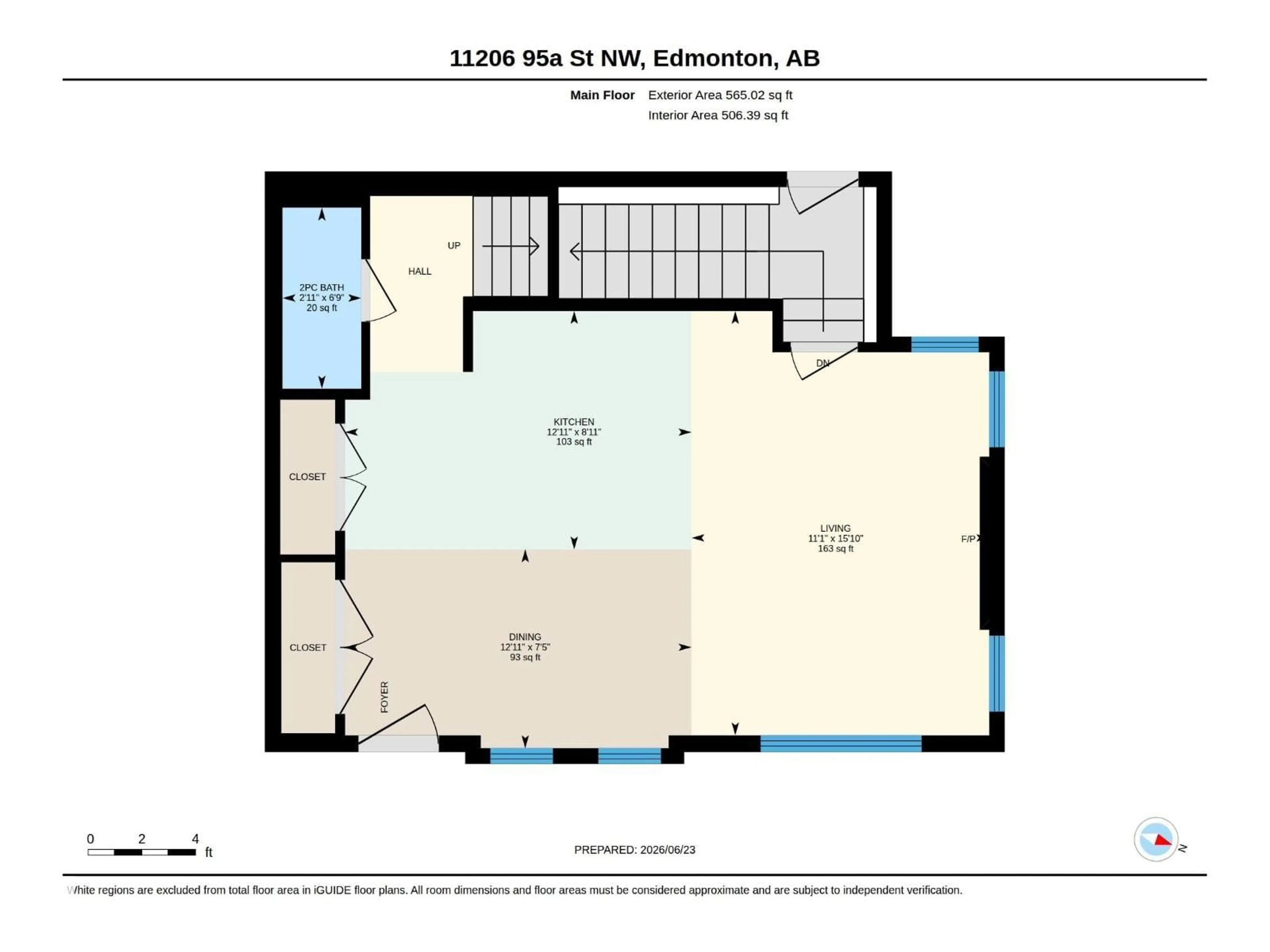 Floor plan for NW - 11206 95A ST, Edmonton Alberta T5G1N8