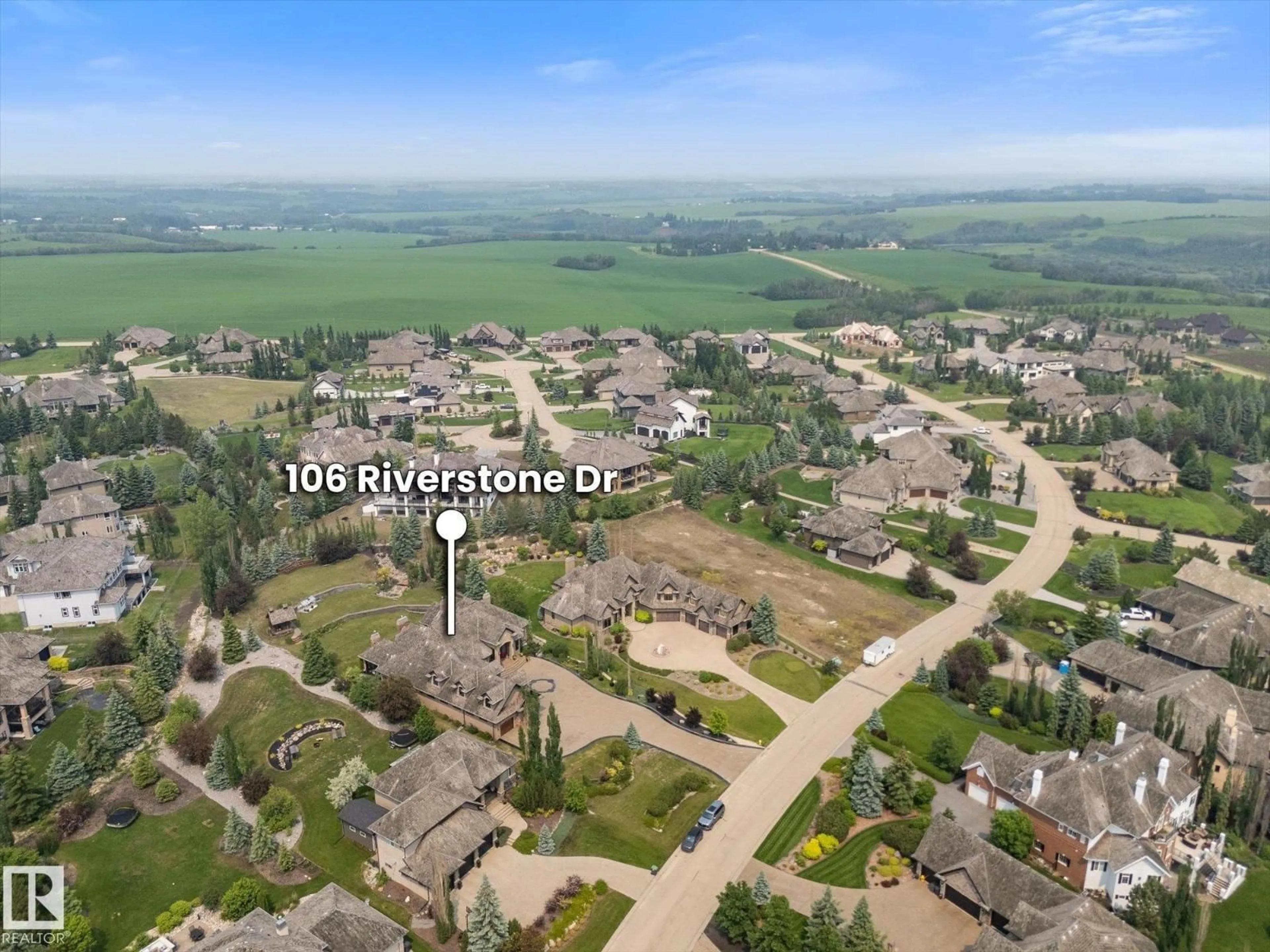 A pic from outside/outdoor area/front of a property/back of a property/a pic from drone, street for 106 TWP ROAD 544 A, Rural Sturgeon County Alberta T8T0B9