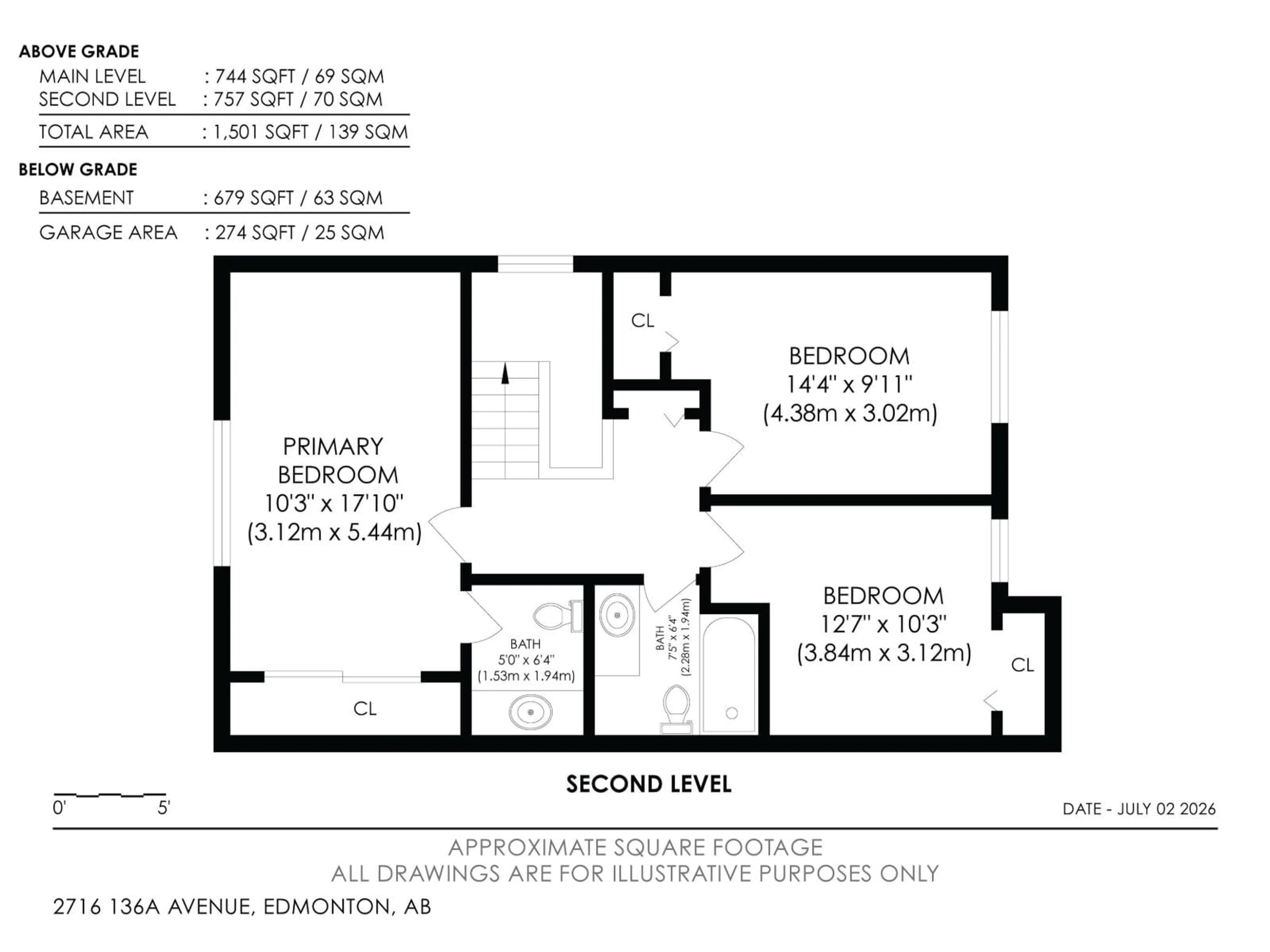 Floor plan for 2716 136A AV, Edmonton Alberta T5A4B6