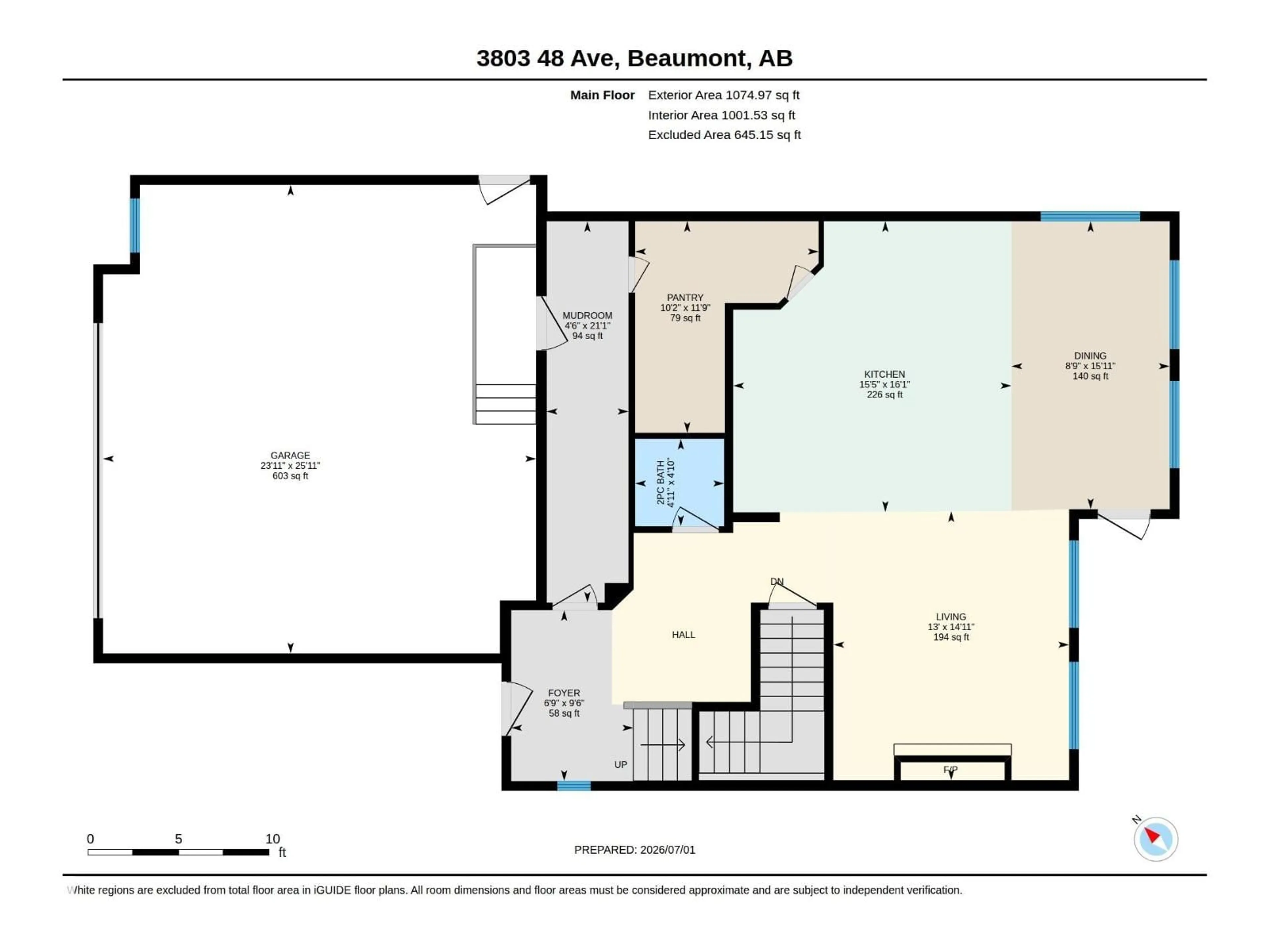 Floor plan for 3803 48 AV, Beaumont Alberta T4X1C4