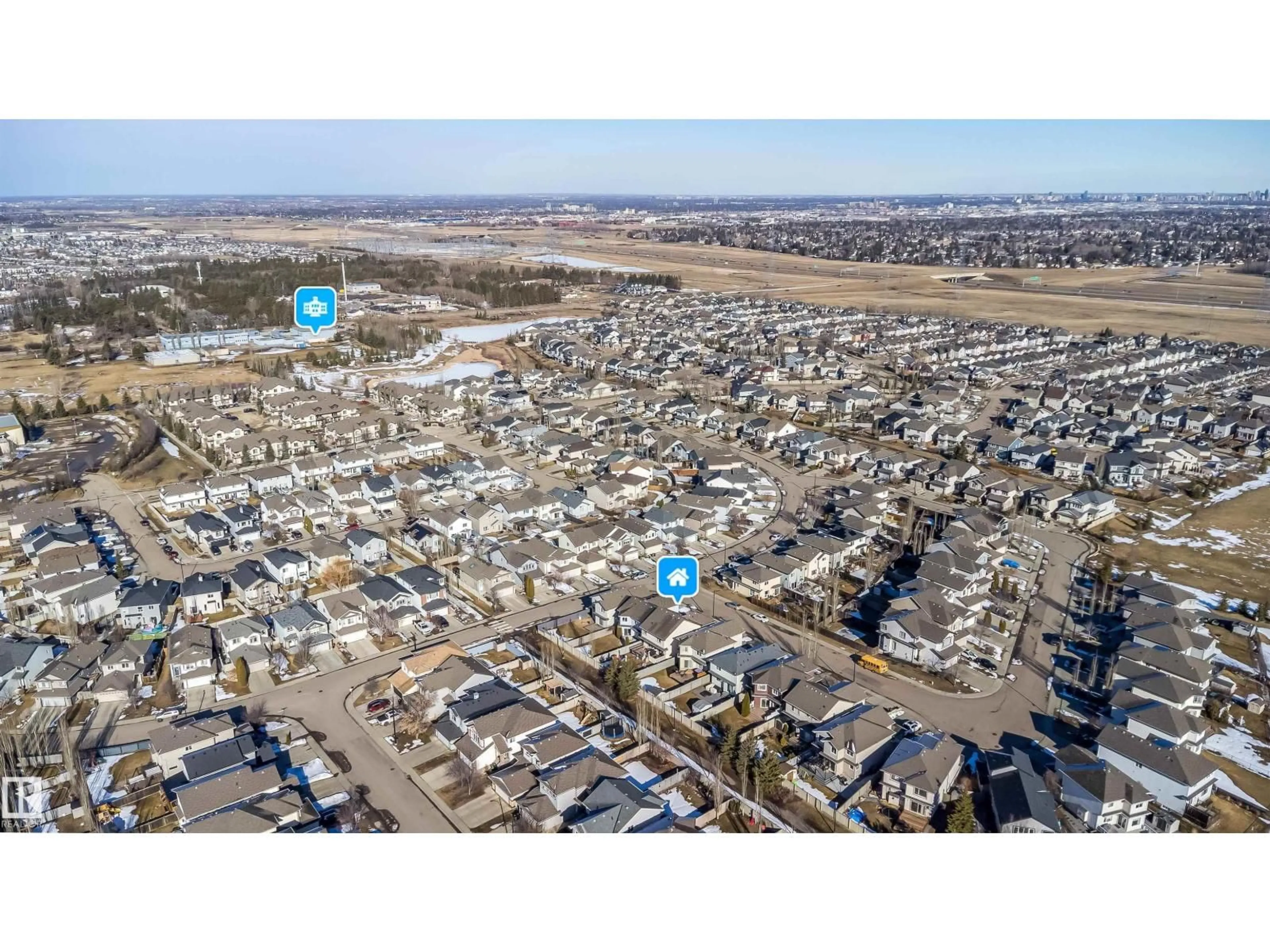 A pic from outside/outdoor area/front of a property/back of a property/a pic from drone, street for 5935 6 AV, Edmonton Alberta T6X0G4