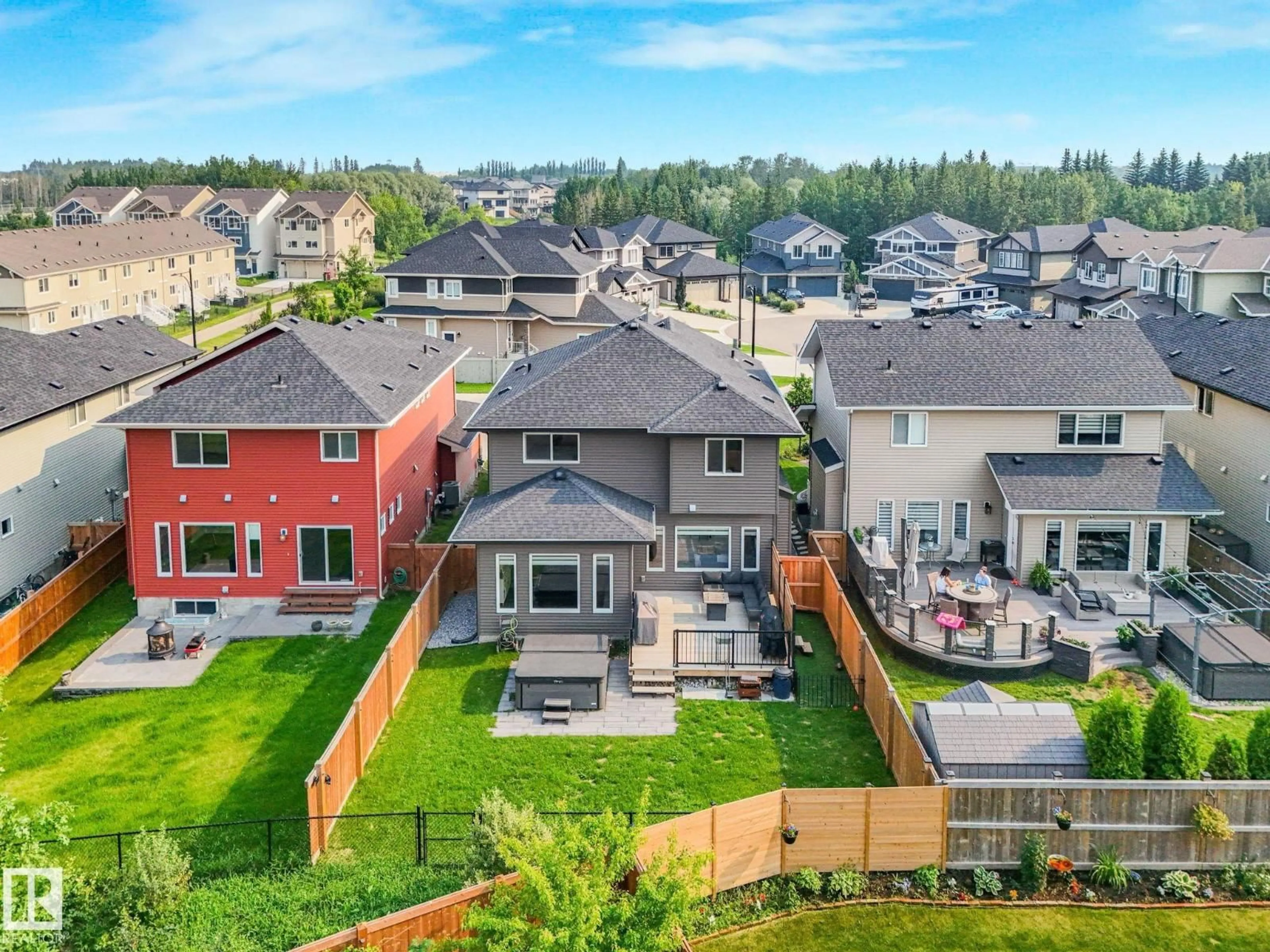 A pic from outside/outdoor area/front of a property/back of a property/a pic from drone, mountain view for 556 MERLIN LANDING LD, Edmonton Alberta T5S0L9