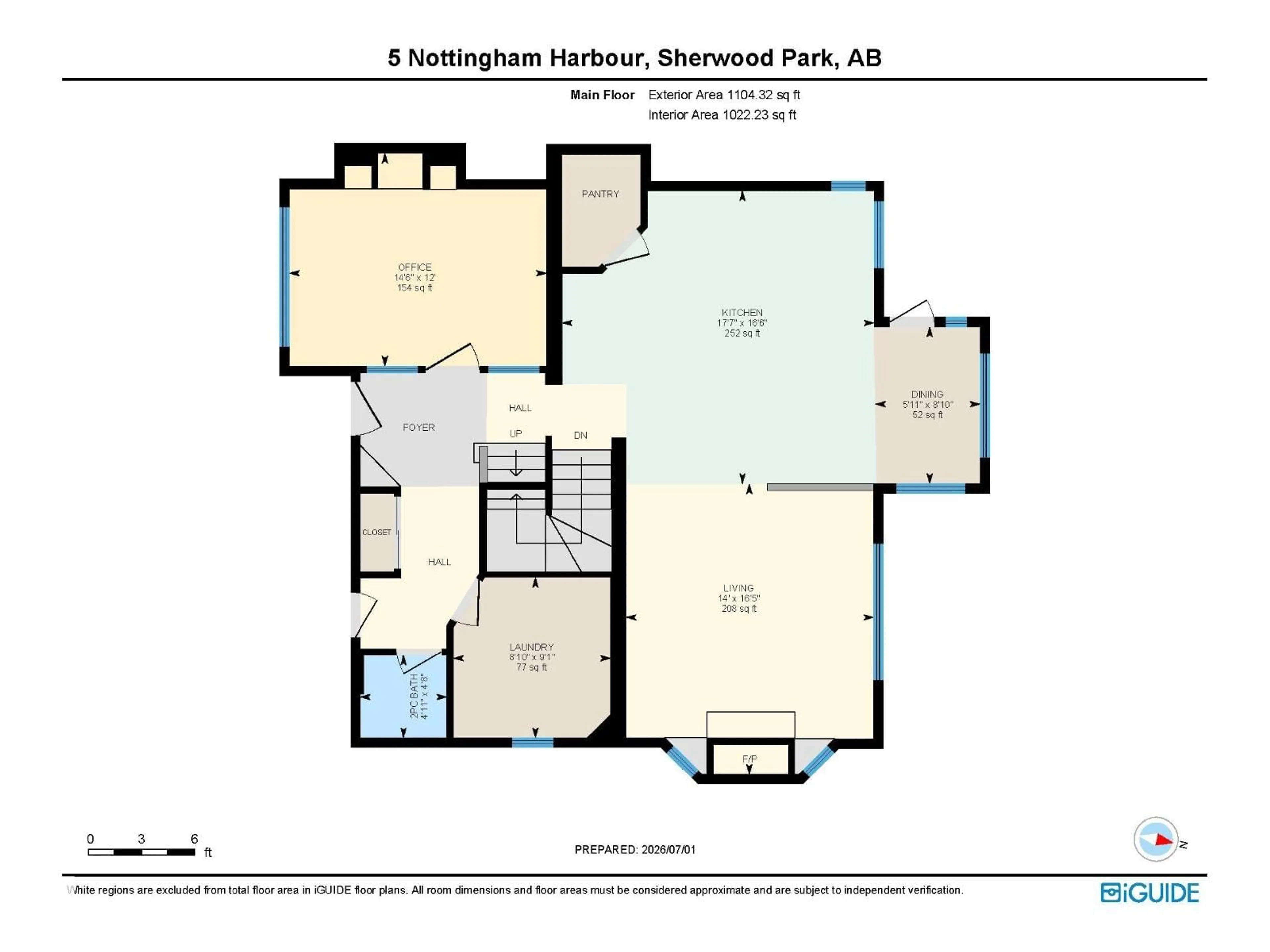 Floor plan for 5 NOTTINGHAM, Sherwood Park Alberta T8A5Z7
