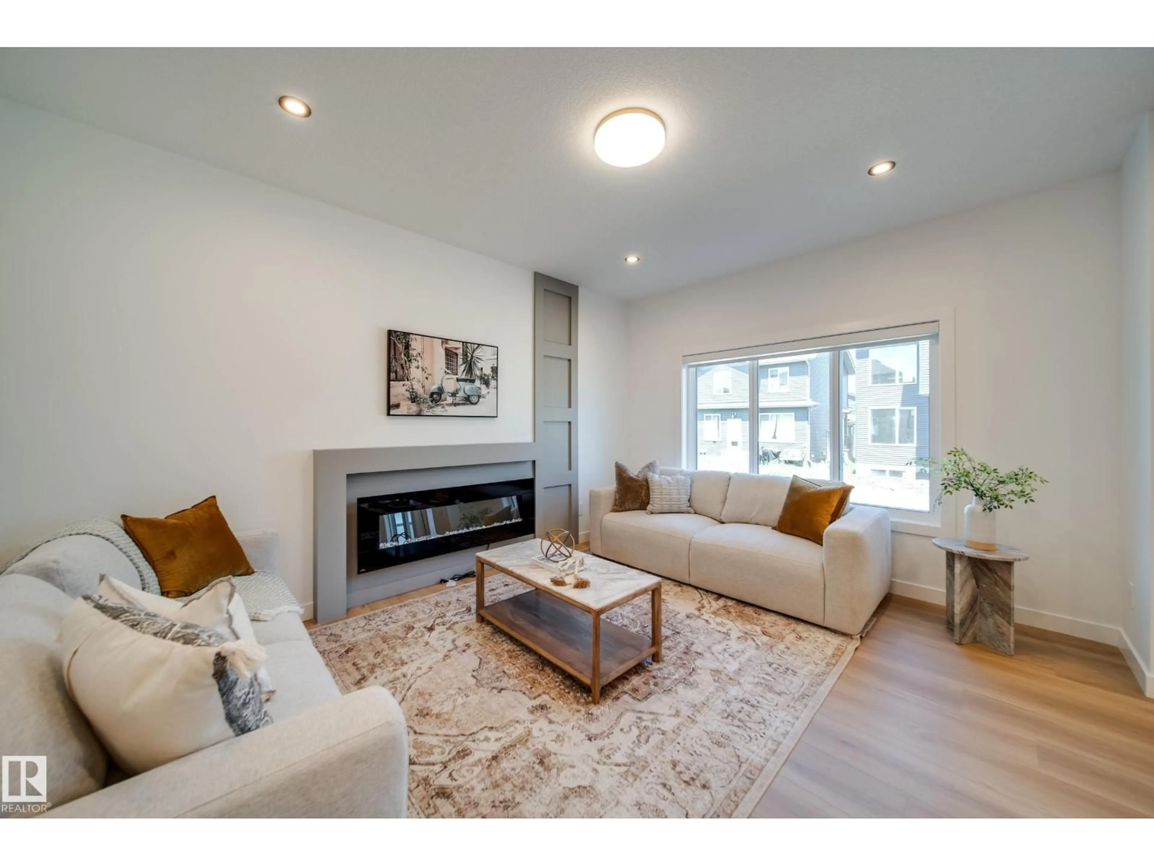 Living room with furniture, unknown for 8 BLACKBIRD BN, Fort Saskatchewan Alberta T8L0G6