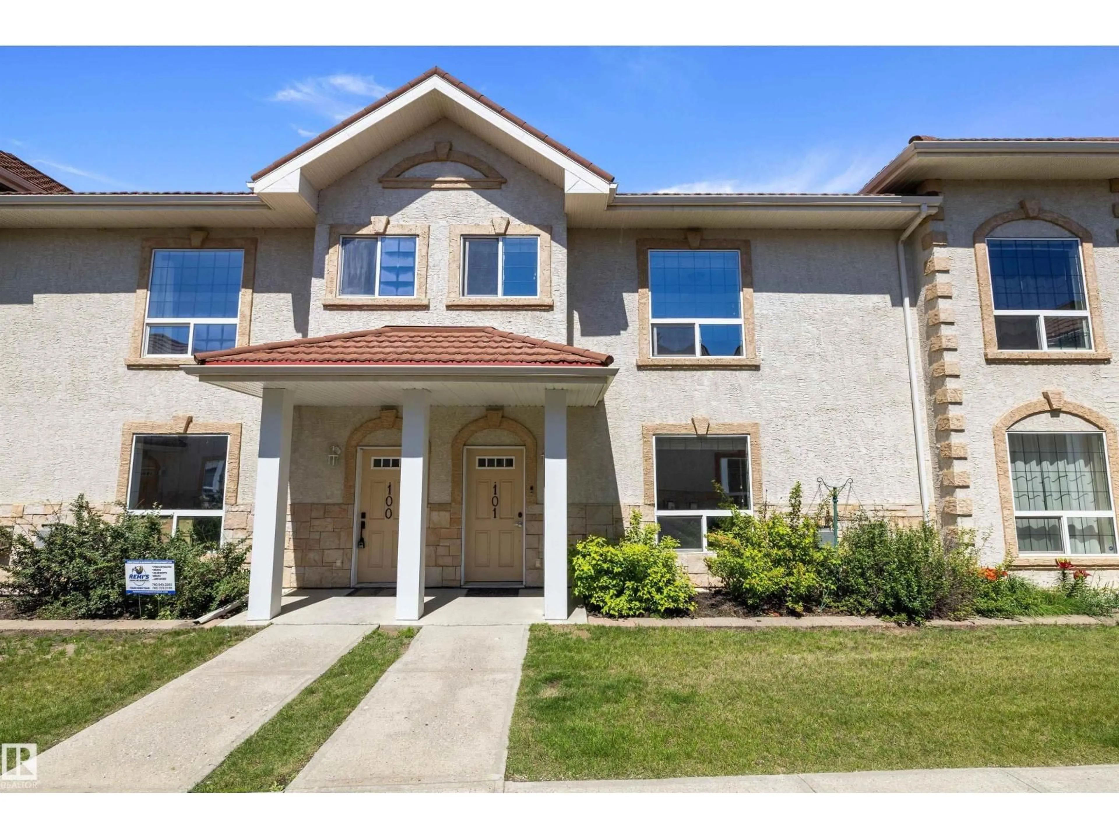 Home with brick exterior material, street for #101 - 13825 155 AV, Edmonton Alberta T6V0B8