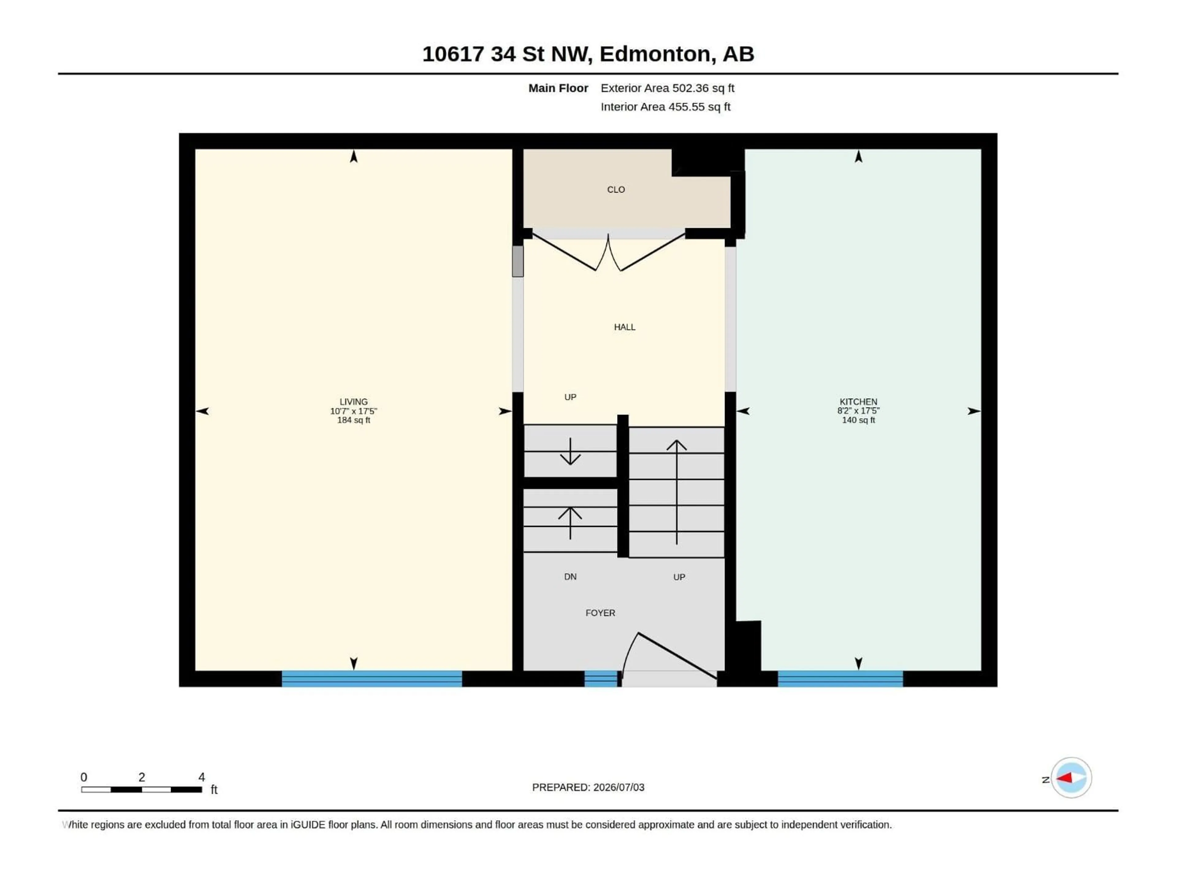 Floor plan for 10617 34 ST, Edmonton Alberta T5W1Y1
