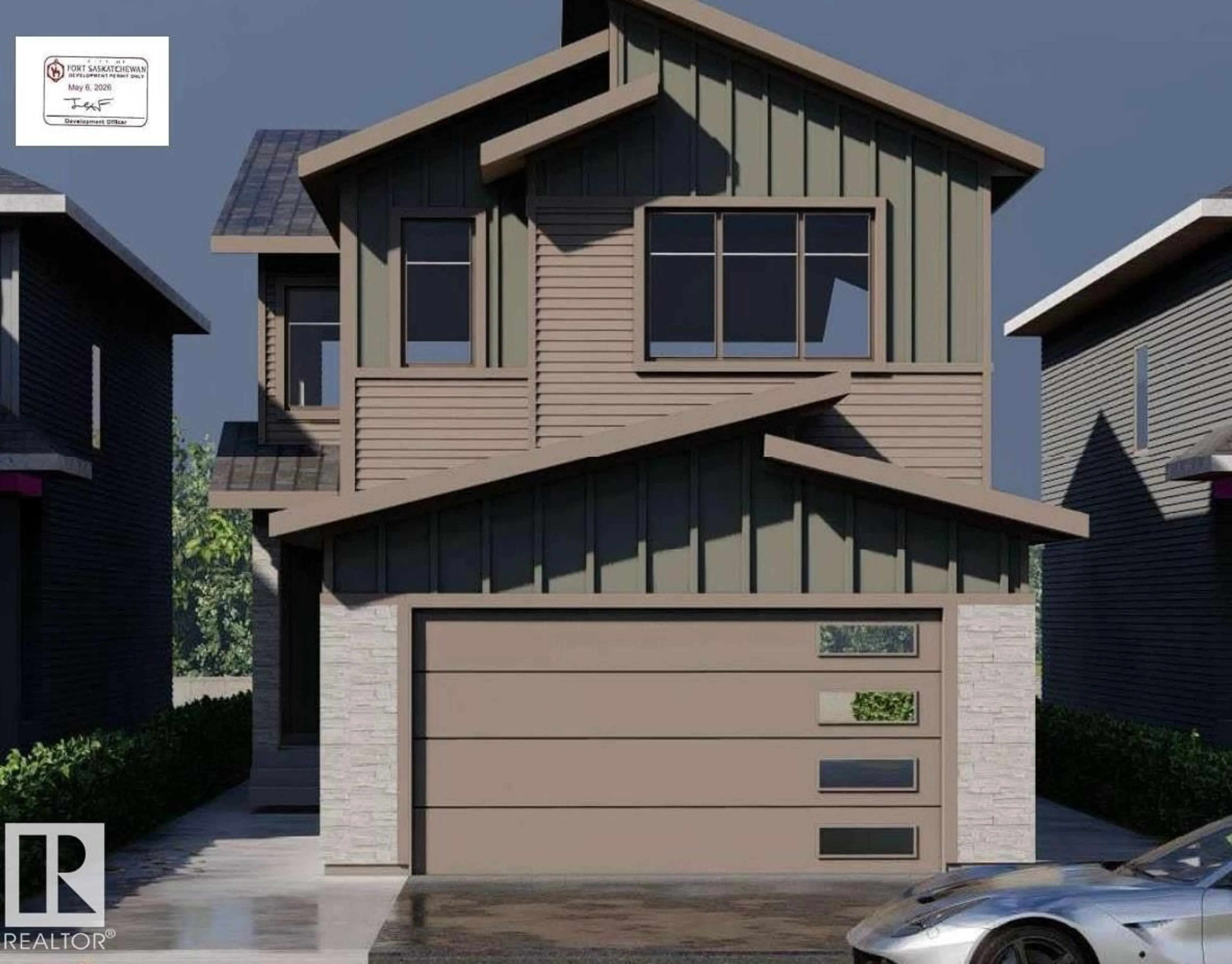 Home with vinyl exterior material, street for 230 ELLIOTT WD, Fort Saskatchewan Alberta T8L3V9