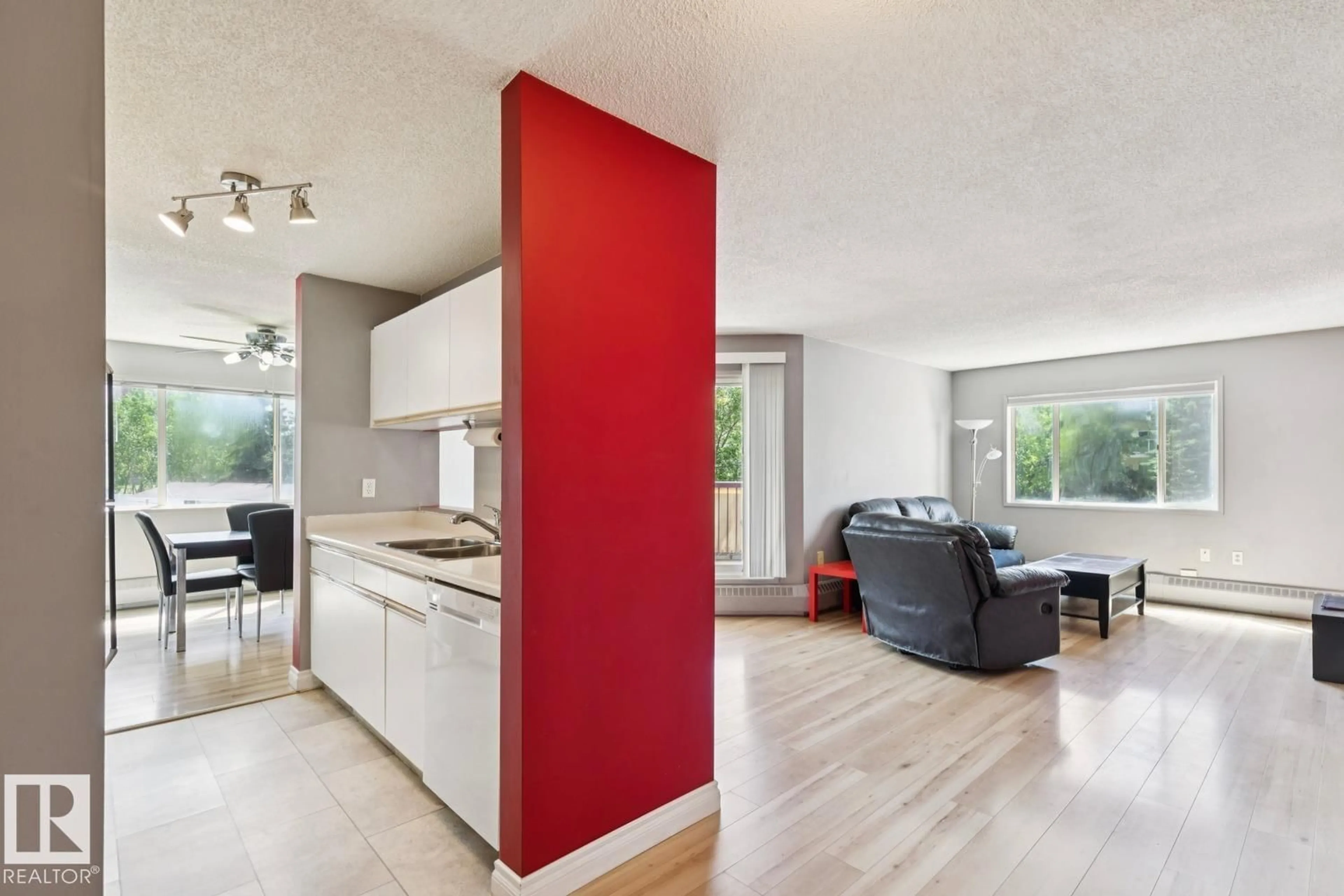 Open concept kitchen, unknown for #239 - 10636 120 ST, Edmonton Alberta T5H4L5