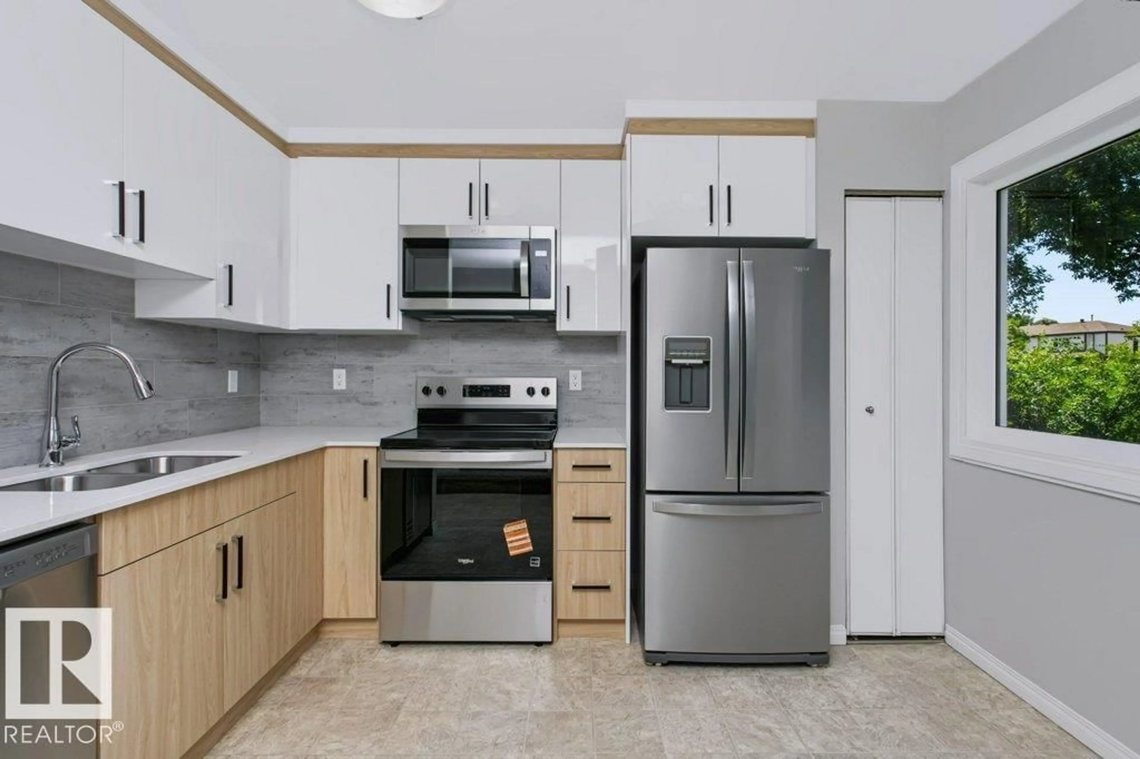 Standard kitchen, ceramic/tile floor for #24 - 14511 52 ST, Edmonton Alberta T5A4M6