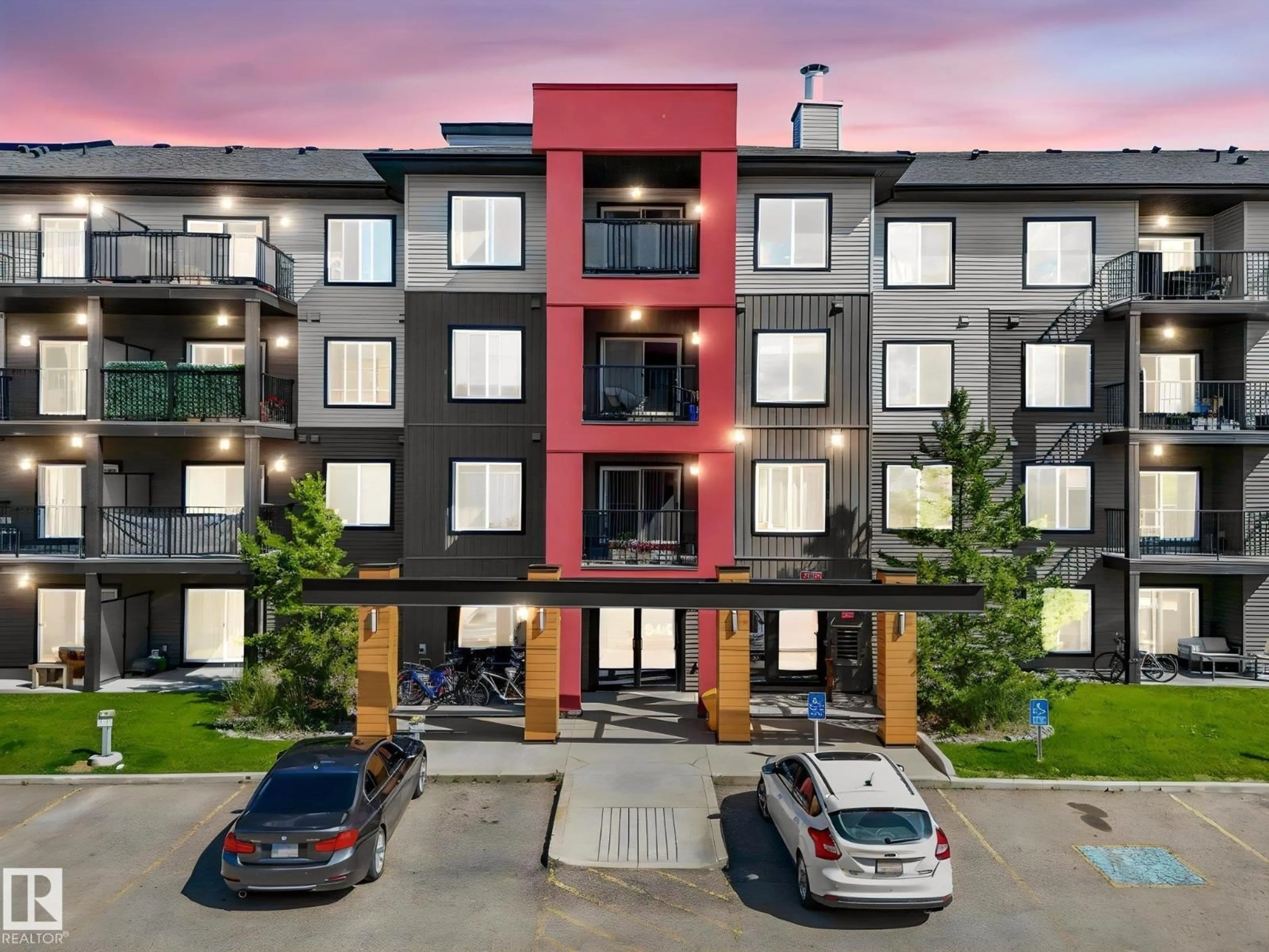 A pic from outside/outdoor area/front of a property/back of a property/a pic from drone, unknown for #119 - 344 WINDERMERE RD, Edmonton Alberta T6W2P2