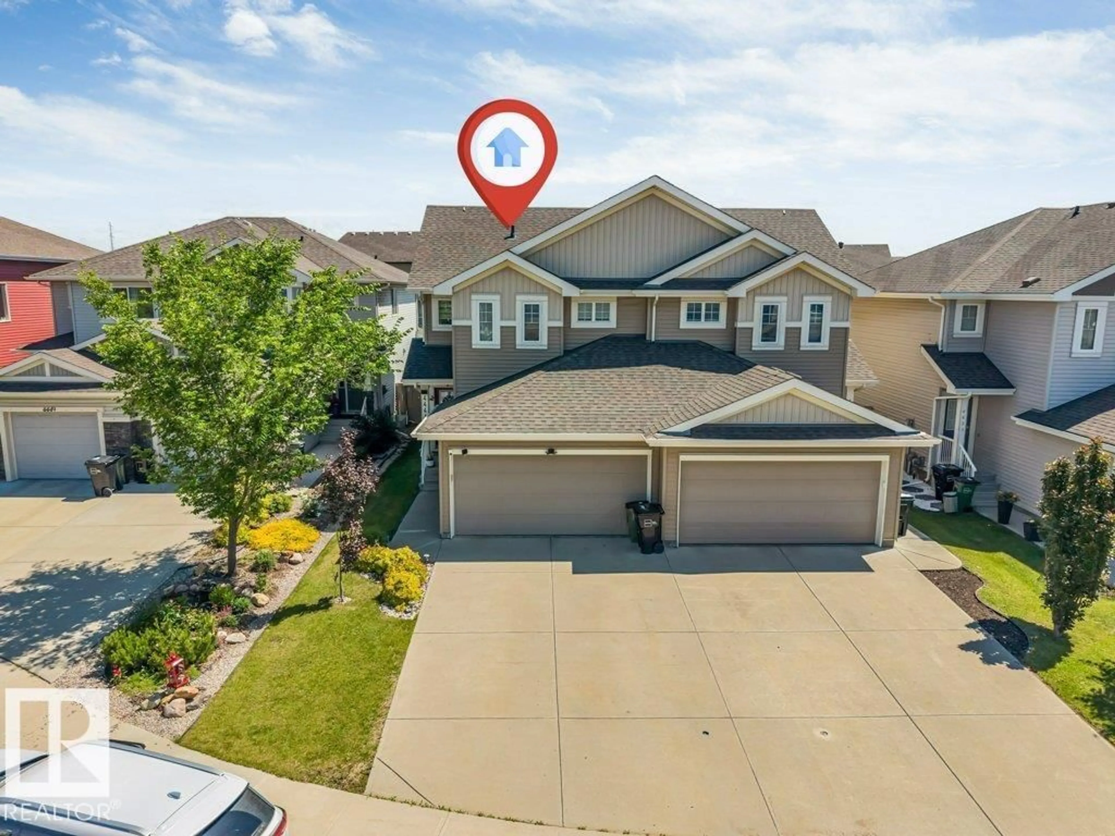 A pic from outside/outdoor area/front of a property/back of a property/a pic from drone, street for 4441 6A ST, Edmonton Alberta T6T0Z7