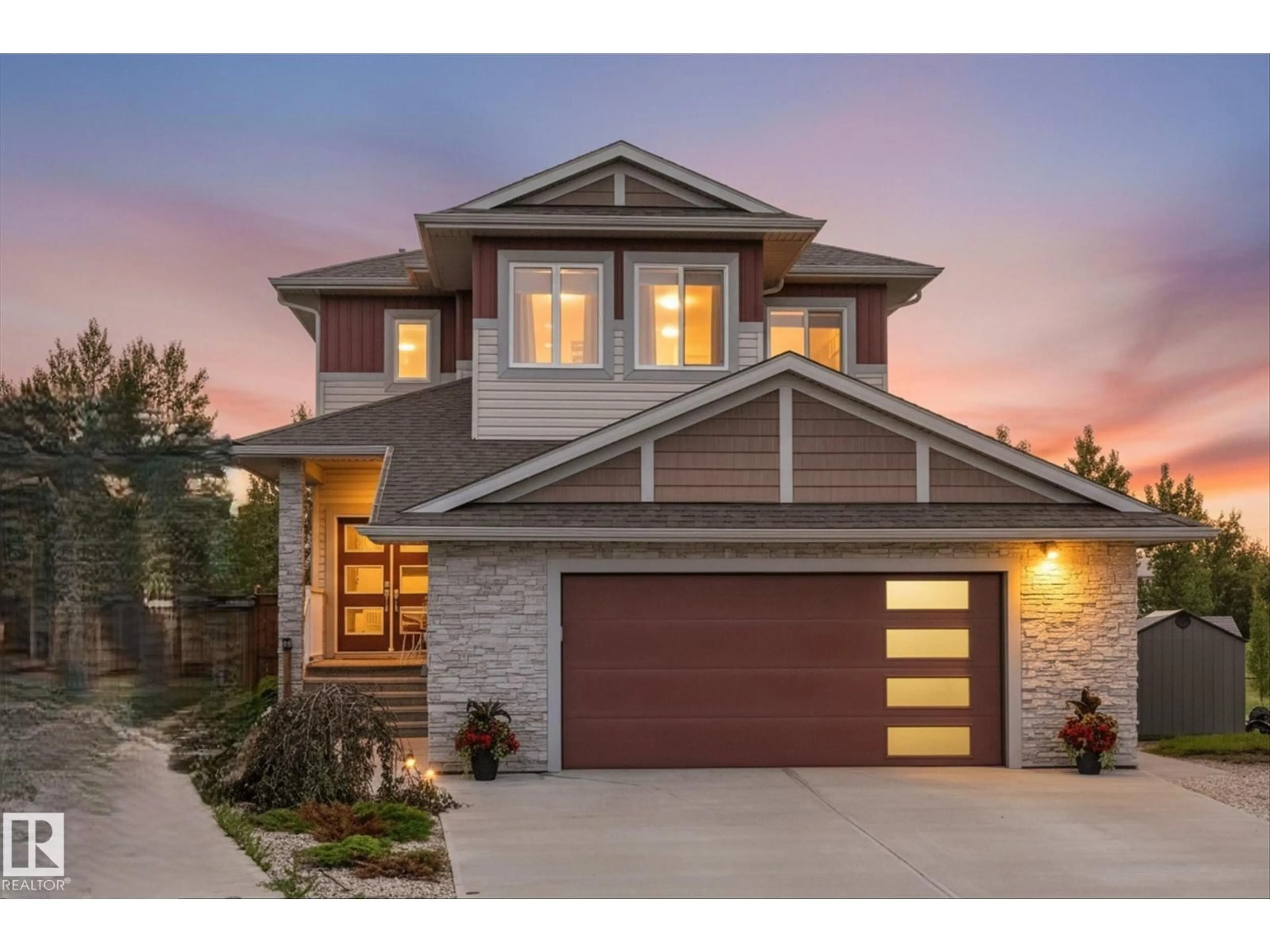 Home with brick exterior material, street for 283 SILVERSTONE CR, Stony Plain Alberta T7Z0E8