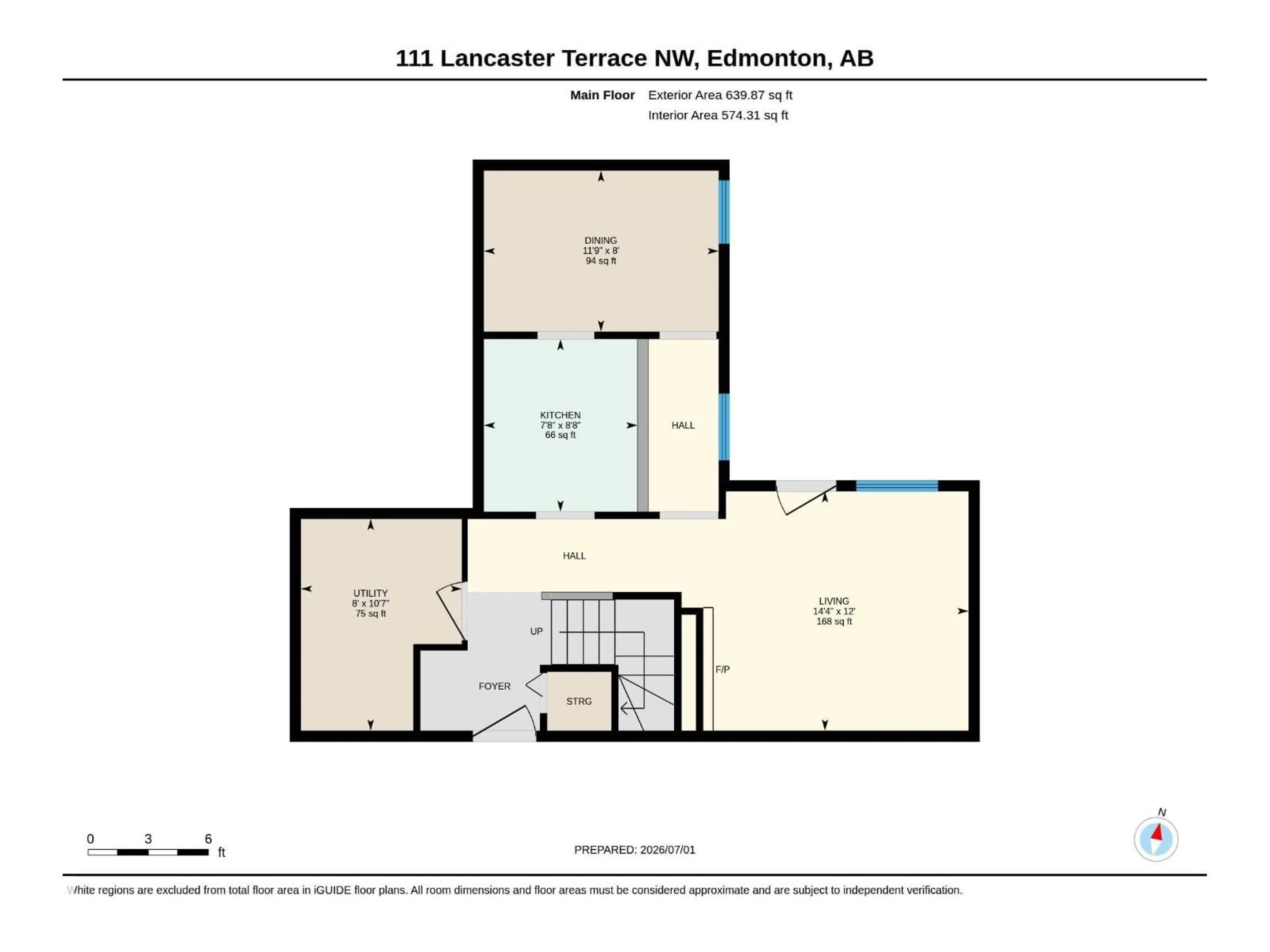 Floor plan for 111 LANCASTER TC, Edmonton Alberta T5X5S7