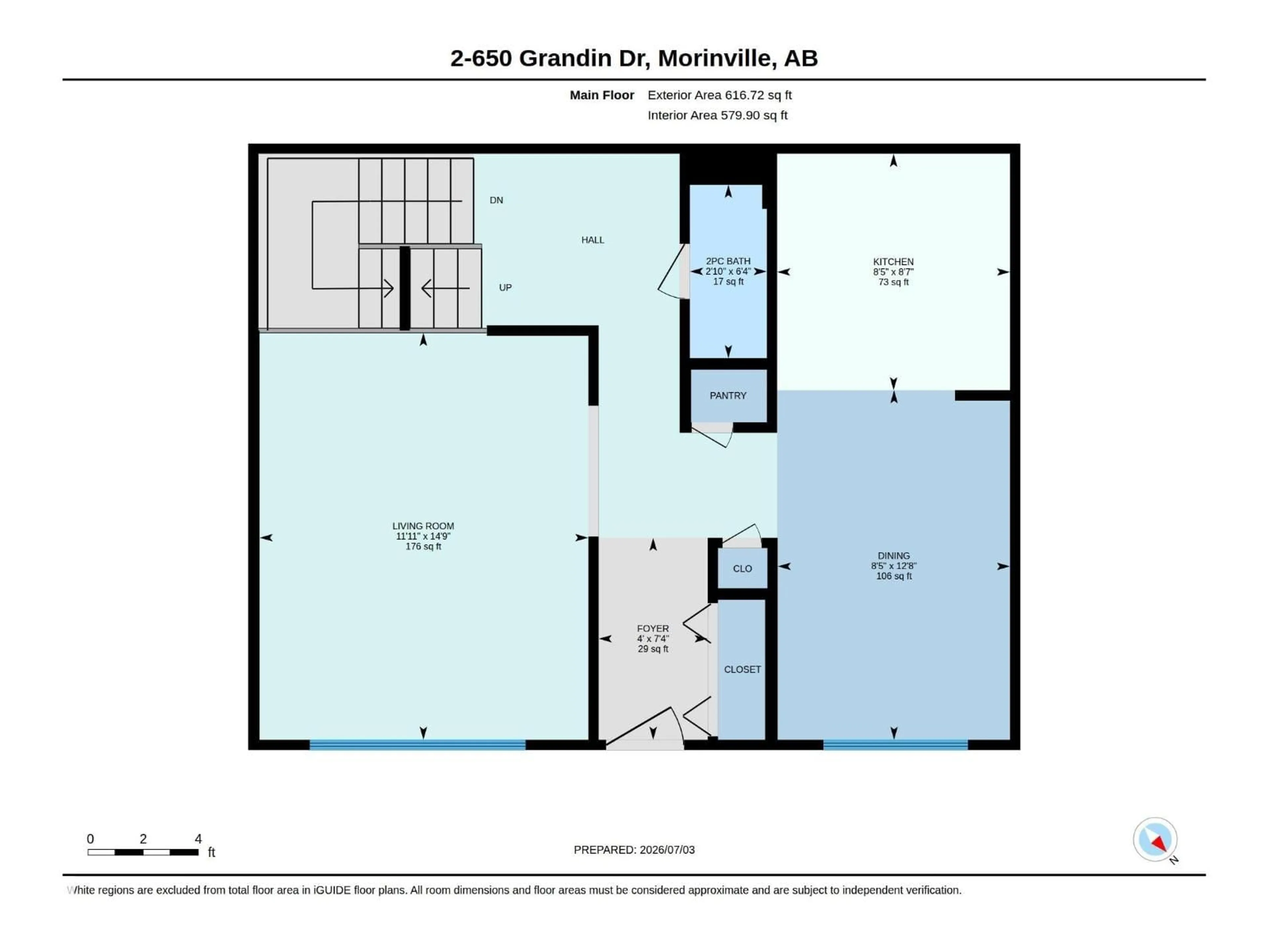 Floor plan for #2 - 650 GRANDIN DR, Morinville Alberta T8R1K4