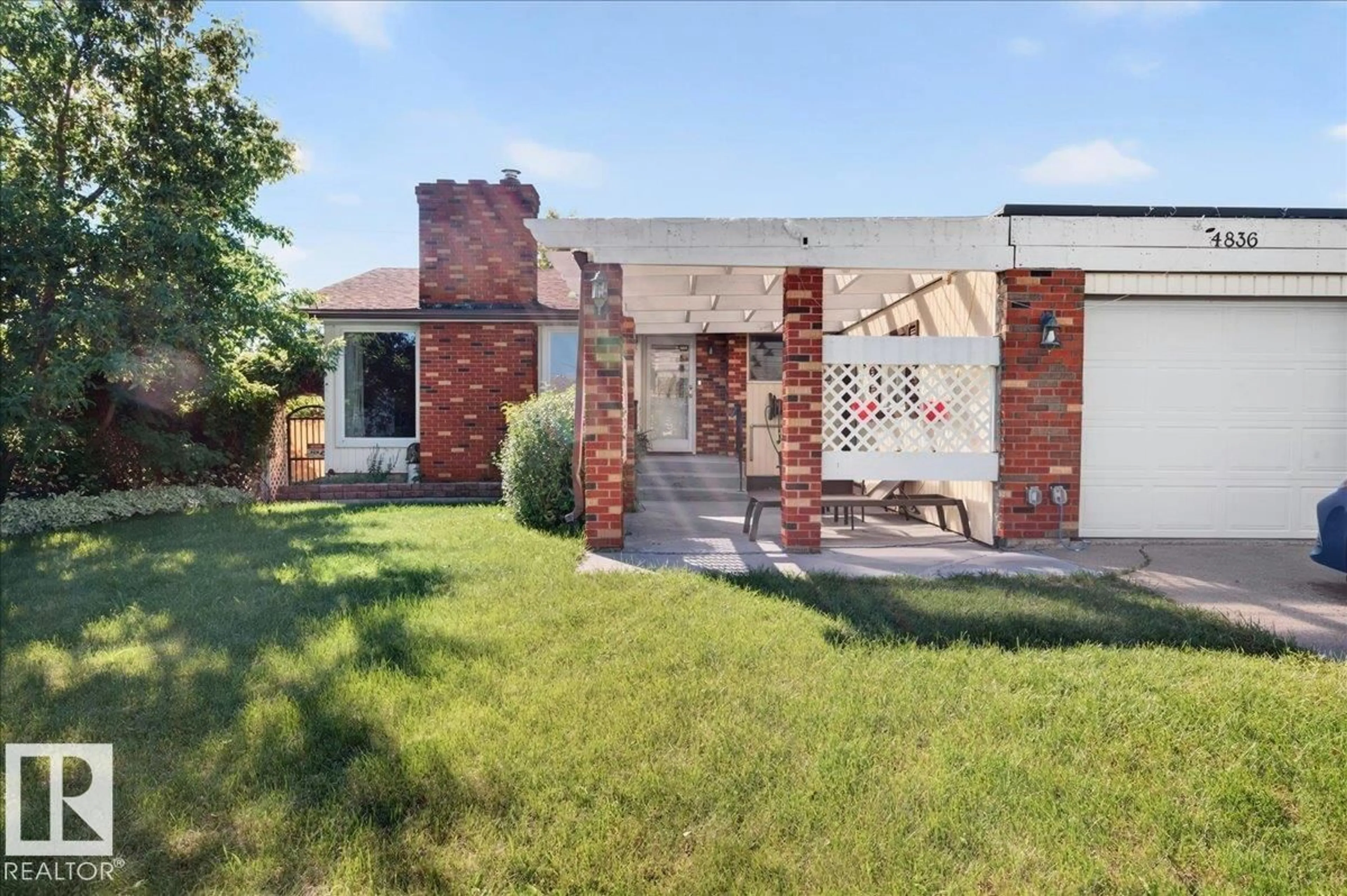 Home with brick exterior material, street for 4836 49 ST, Gibbons Alberta T0A1N0