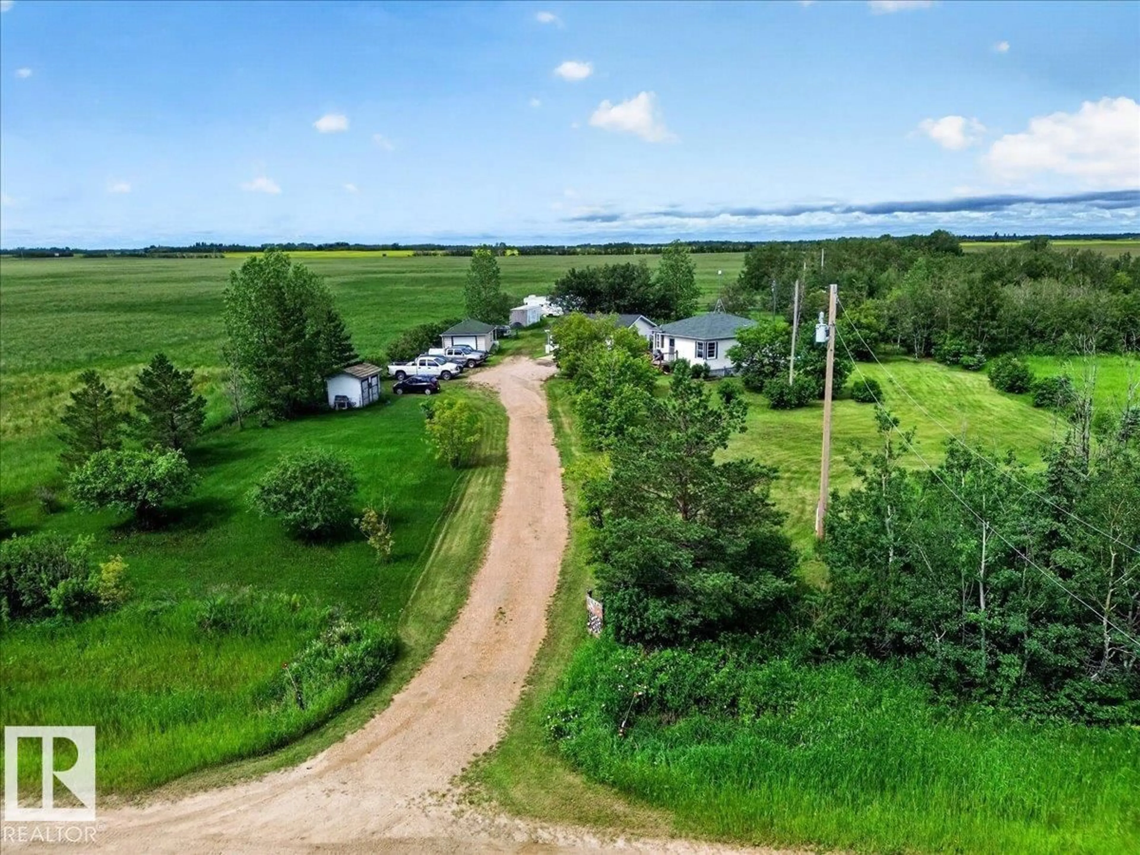 A pic from outside/outdoor area/front of a property/back of a property/a pic from drone, unknown for 57414 RGE RD 222, Rural Sturgeon County Alberta T0A2W0