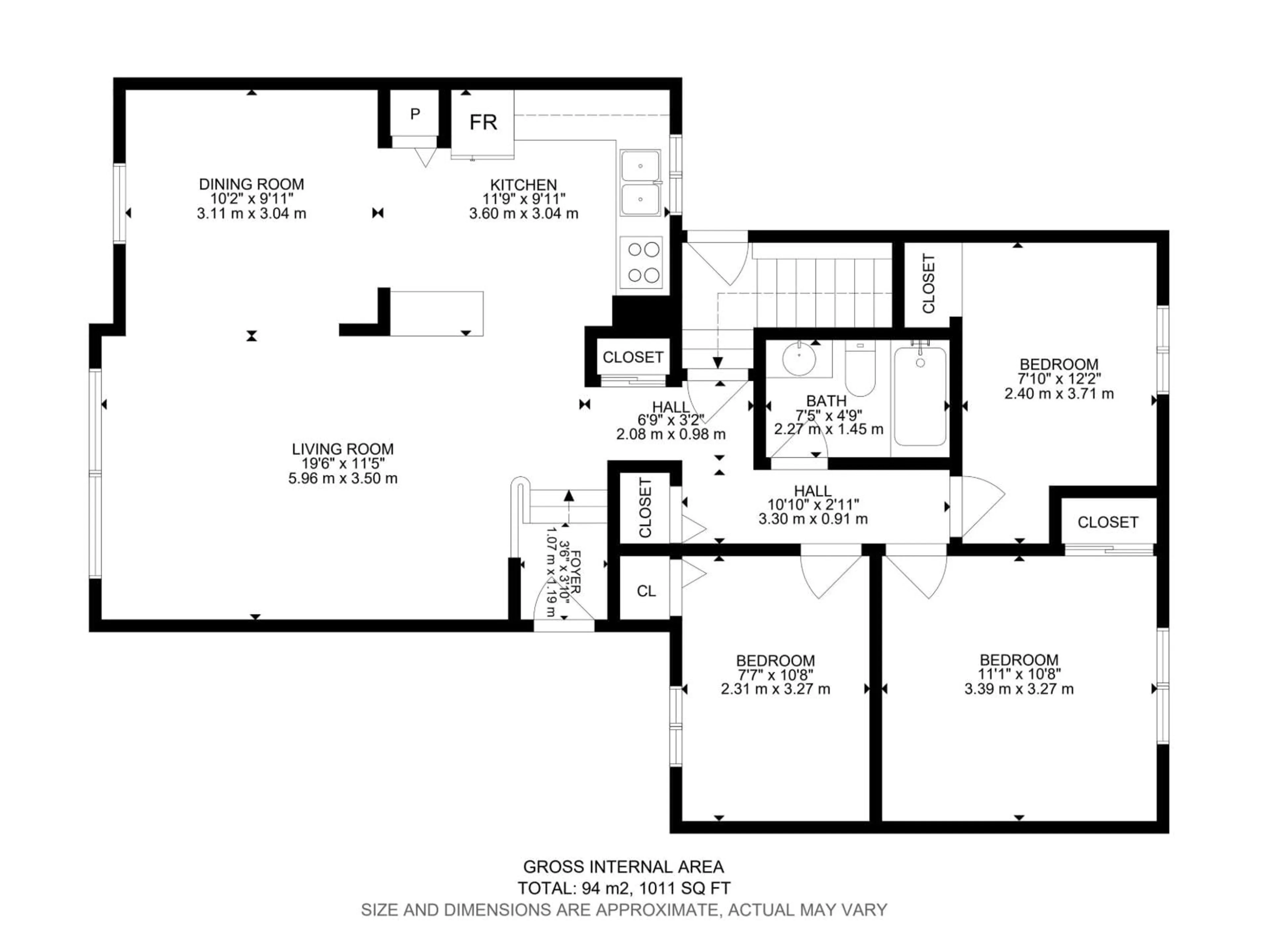 Floor plan for 13849 114 ST, Edmonton Alberta T5X4A1