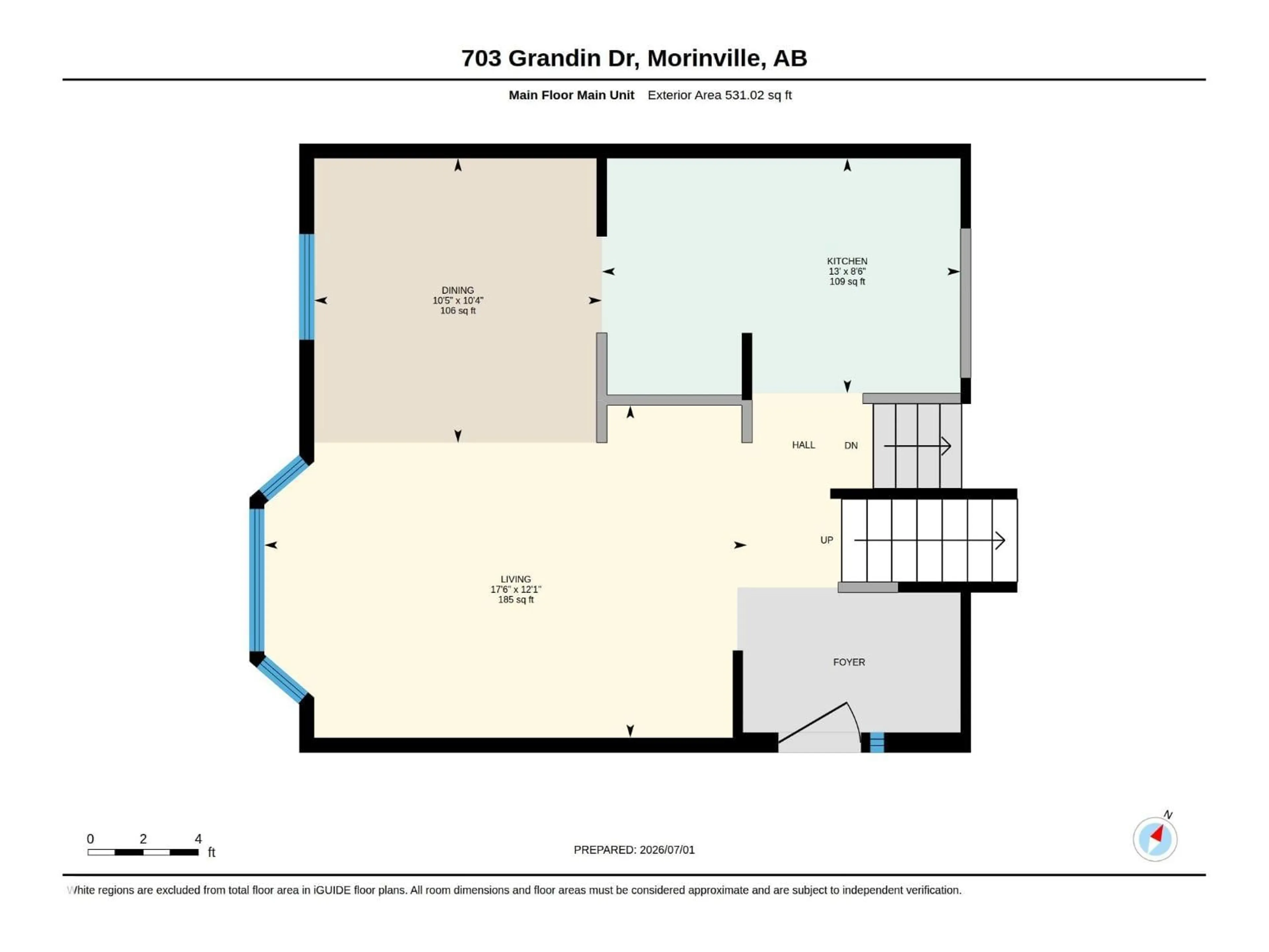 Floor plan for 703 GRANDIN DR, Morinville Alberta T0G1P0