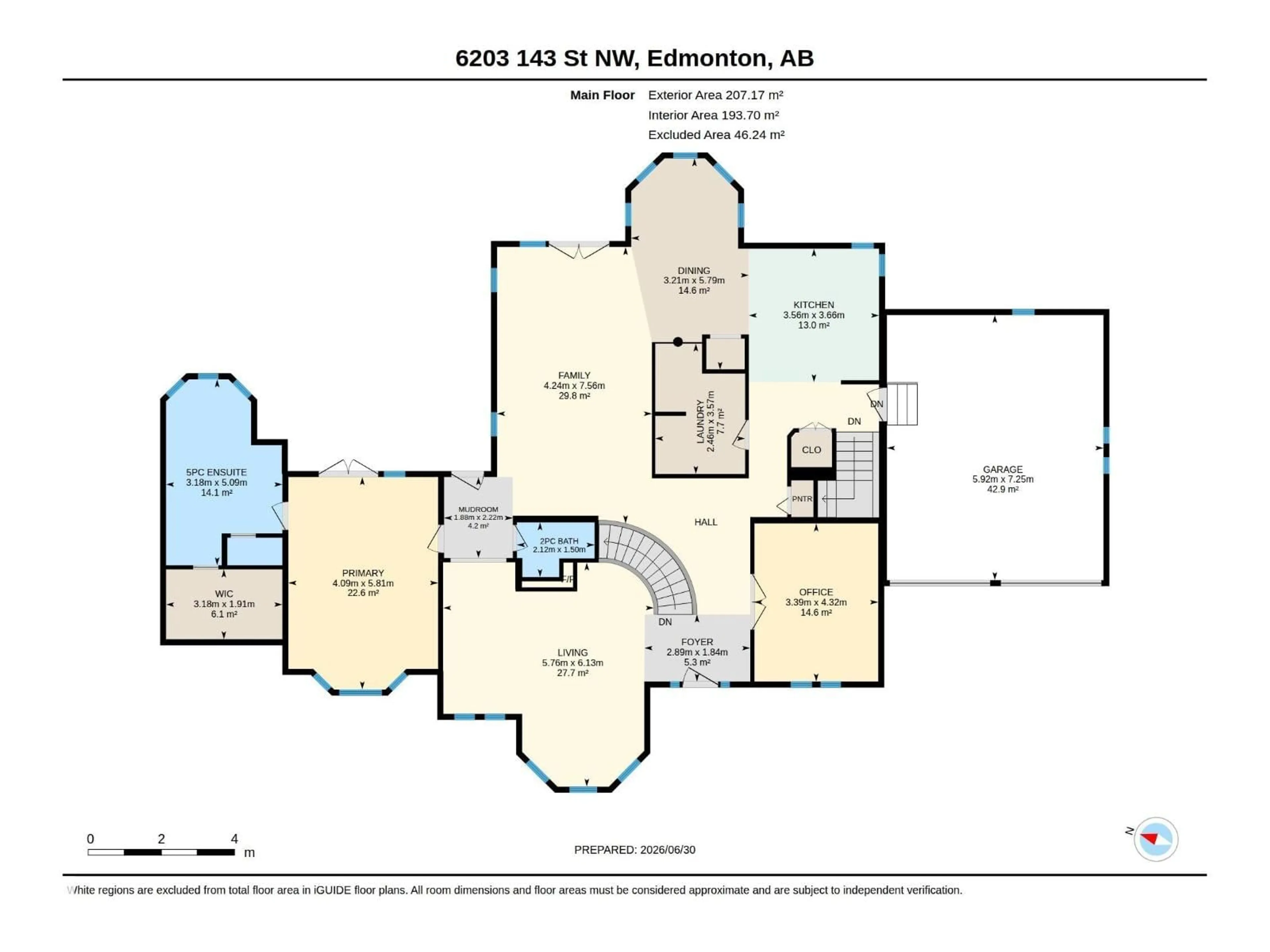 Floor plan for 6203 143 ST, Edmonton Alberta T6H4W7