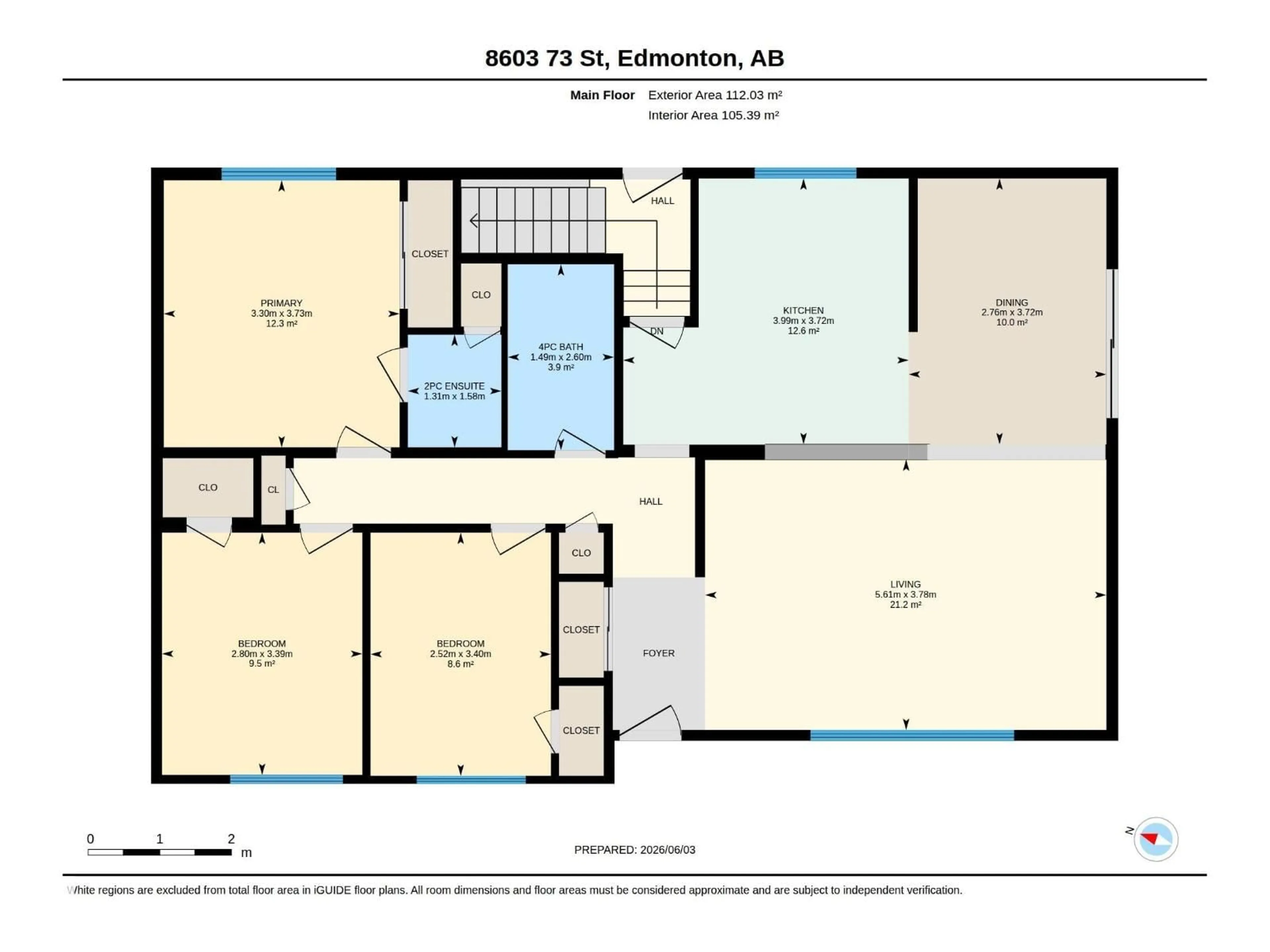 Floor plan for 8603 73 ST, Edmonton Alberta T6B1Z9