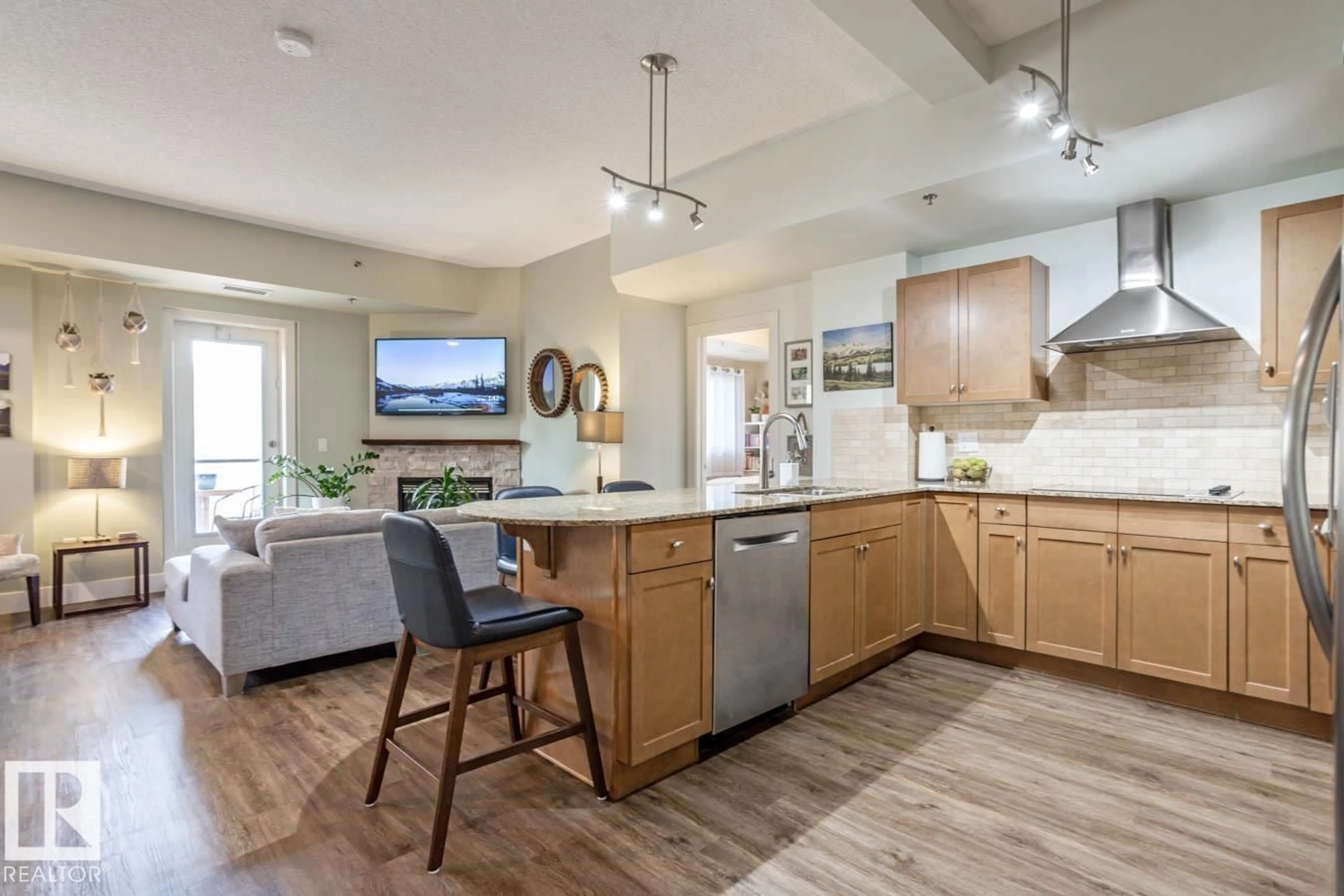 Open concept kitchen, unknown for #206 - 9316 82 AV, Edmonton Alberta T6C0Z6