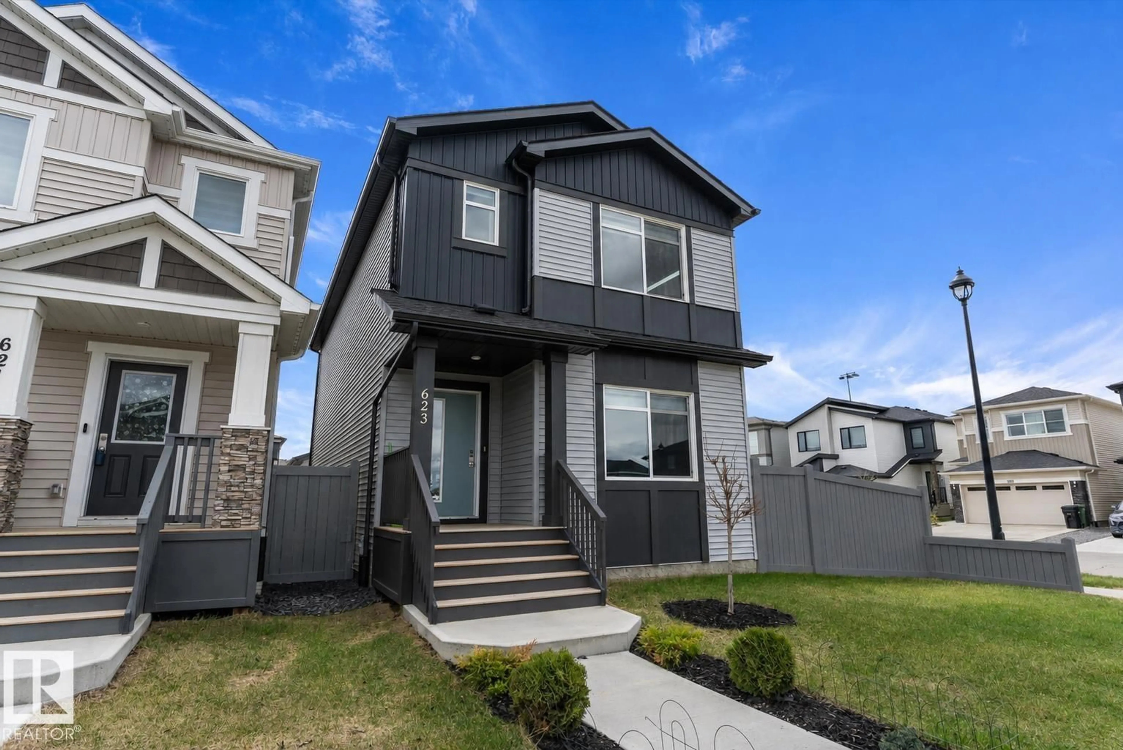 Home with vinyl exterior material, street for 623 BLACK STONE BV, Leduc Alberta T9E1M3